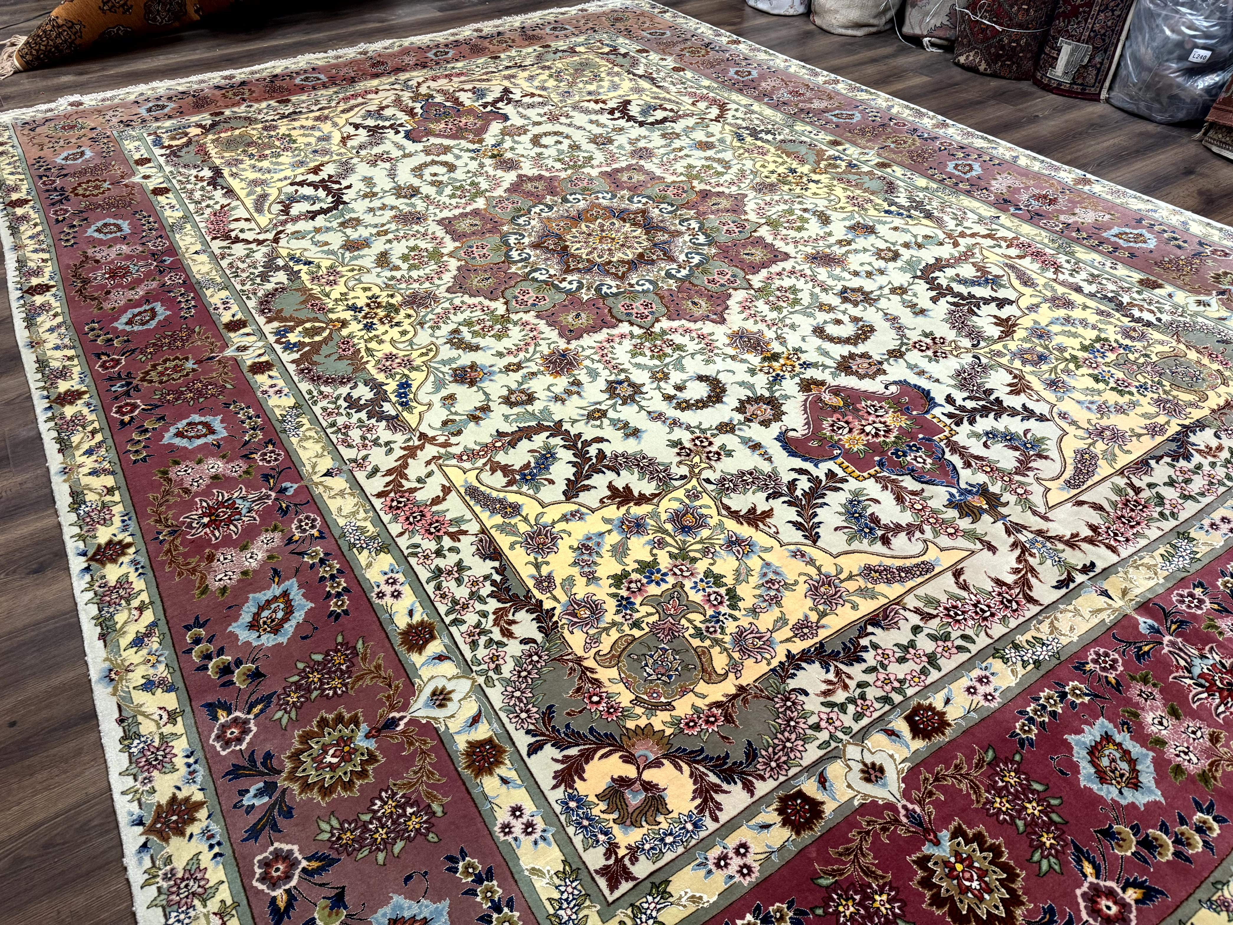 Marvelous Persian Tabriz Rug 10x13, Very Fine 380 KPSI - Jewel Rugs