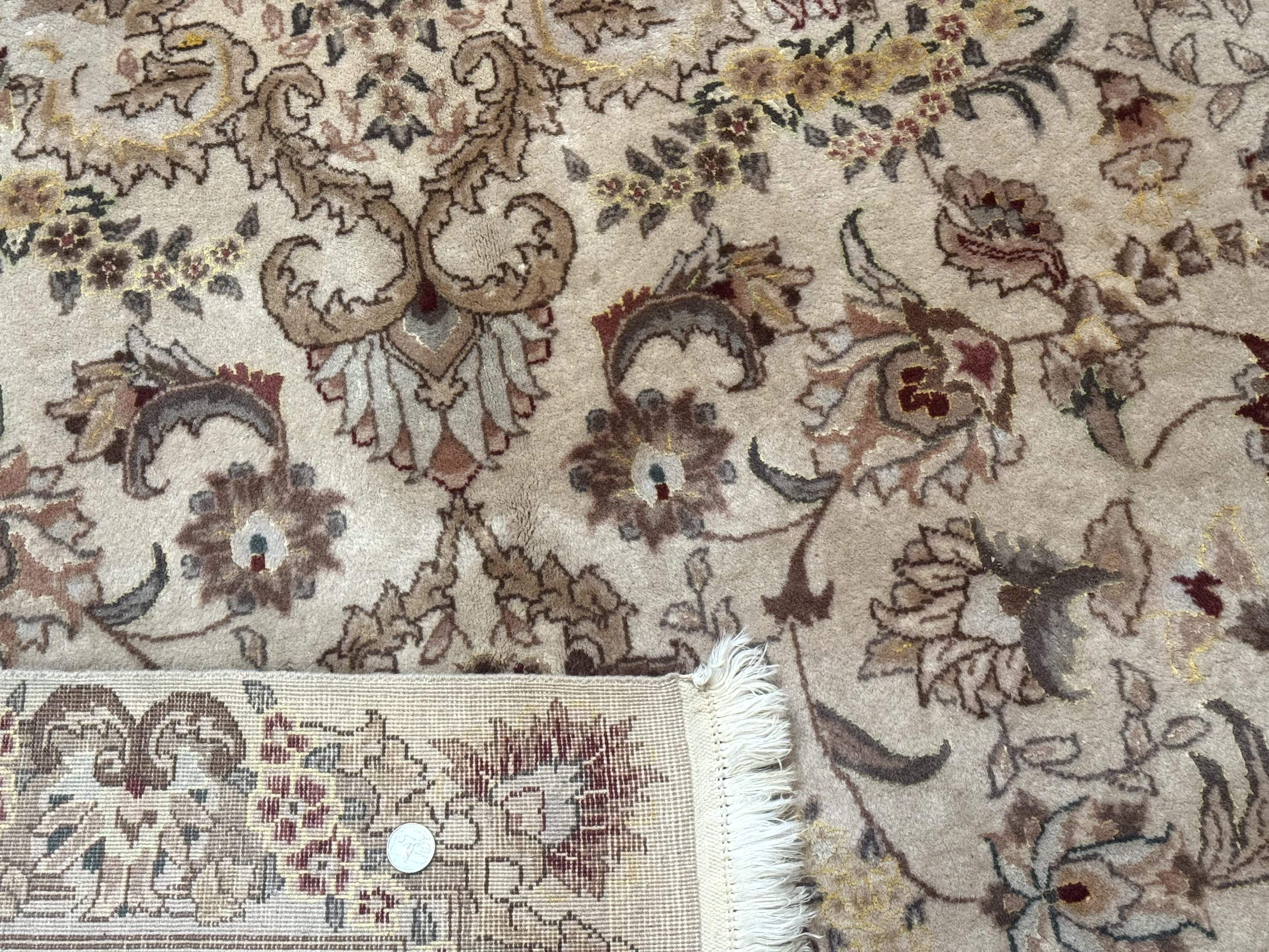 Sino Persian Rug 8x12, Wool & Silk, Traditional Elegant Carpet, Fine 200 KPSI - Jewel Rugs
