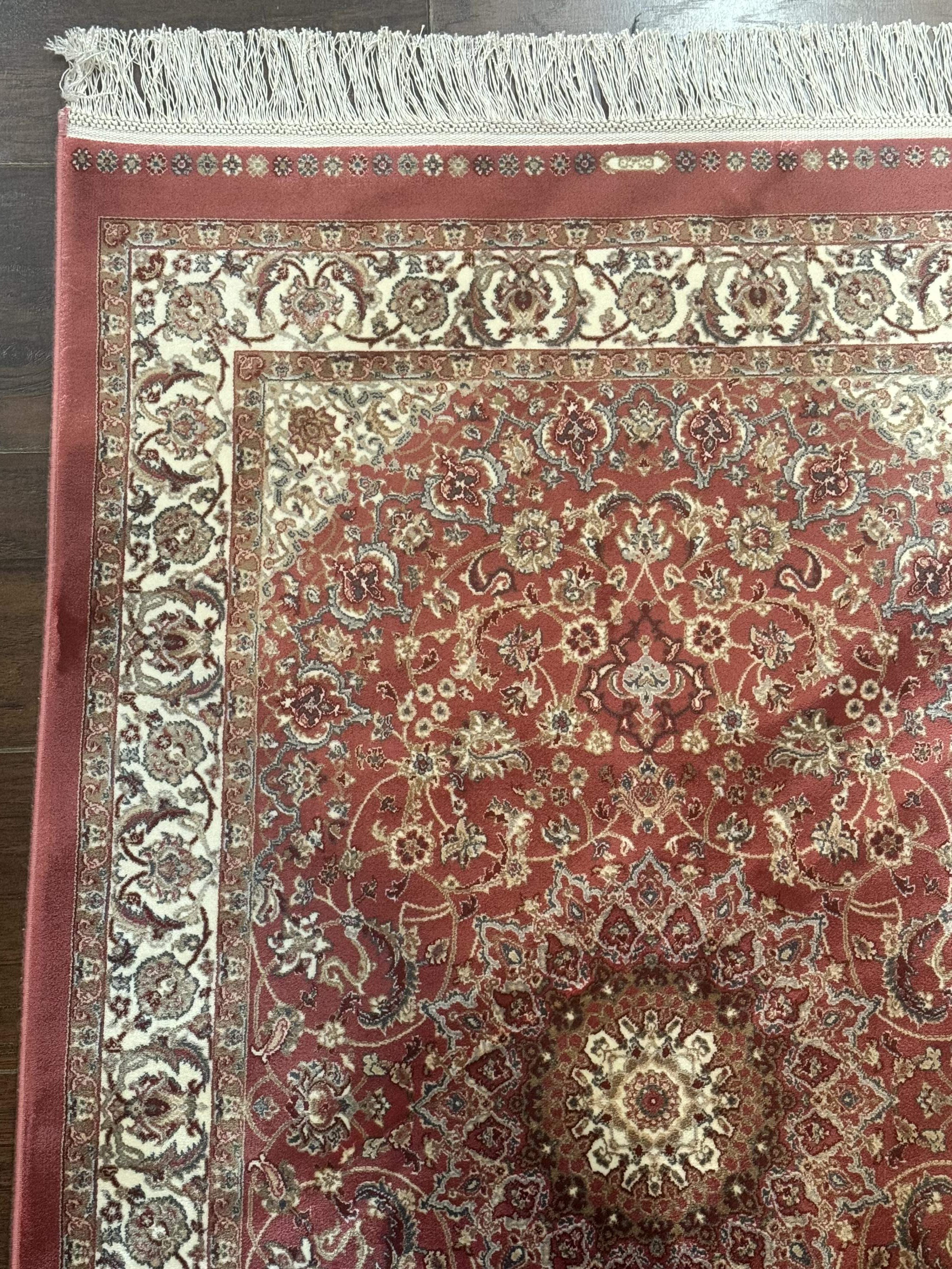 Turkish Silk Rug 2.6 x 4, Medallion, Pink and Ivory, Fine, Bamboo Silk - Jewel Rugs