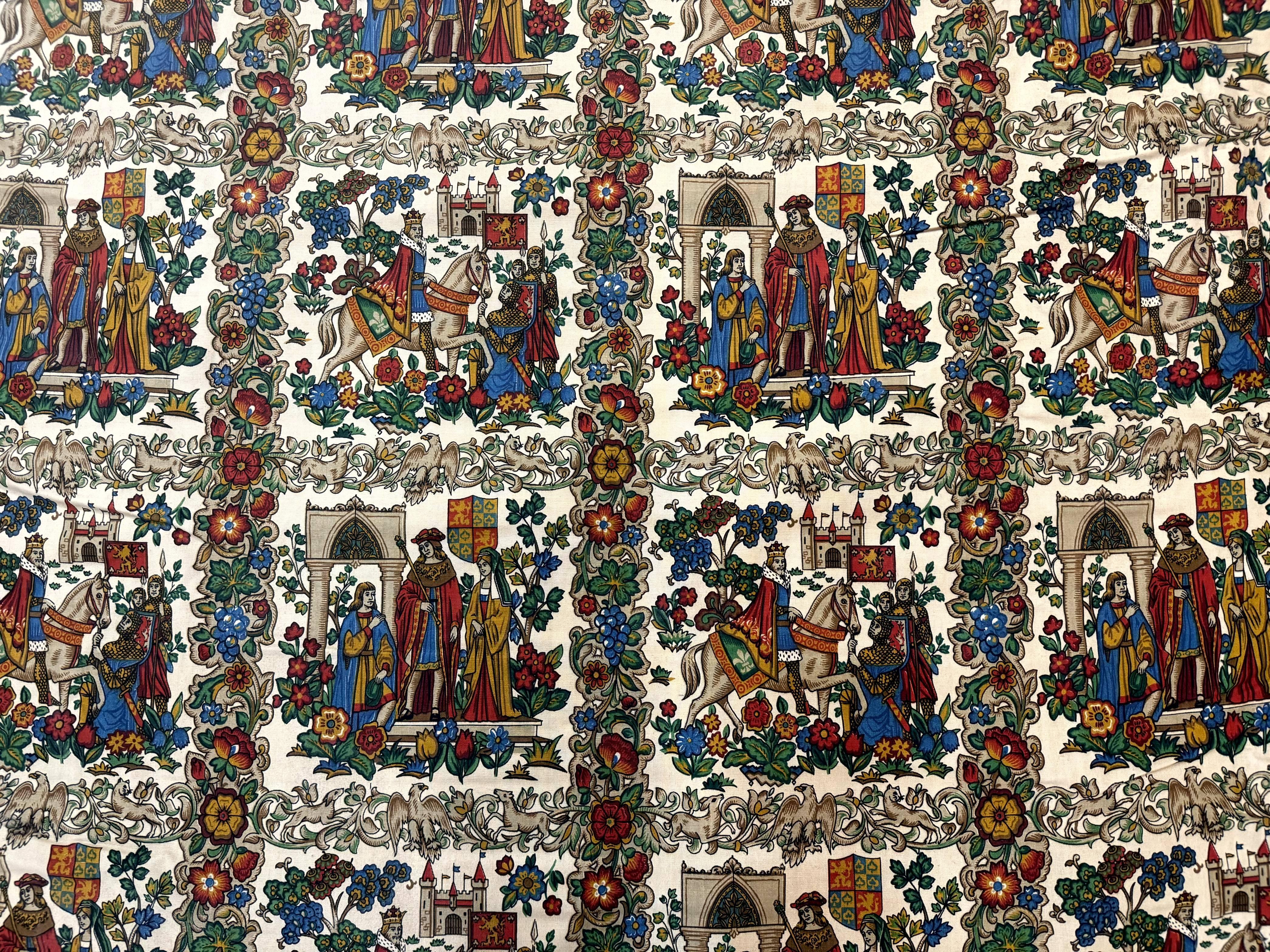 Vintage European Tapestry 4x4, Medievel Design - Jewel Rugs