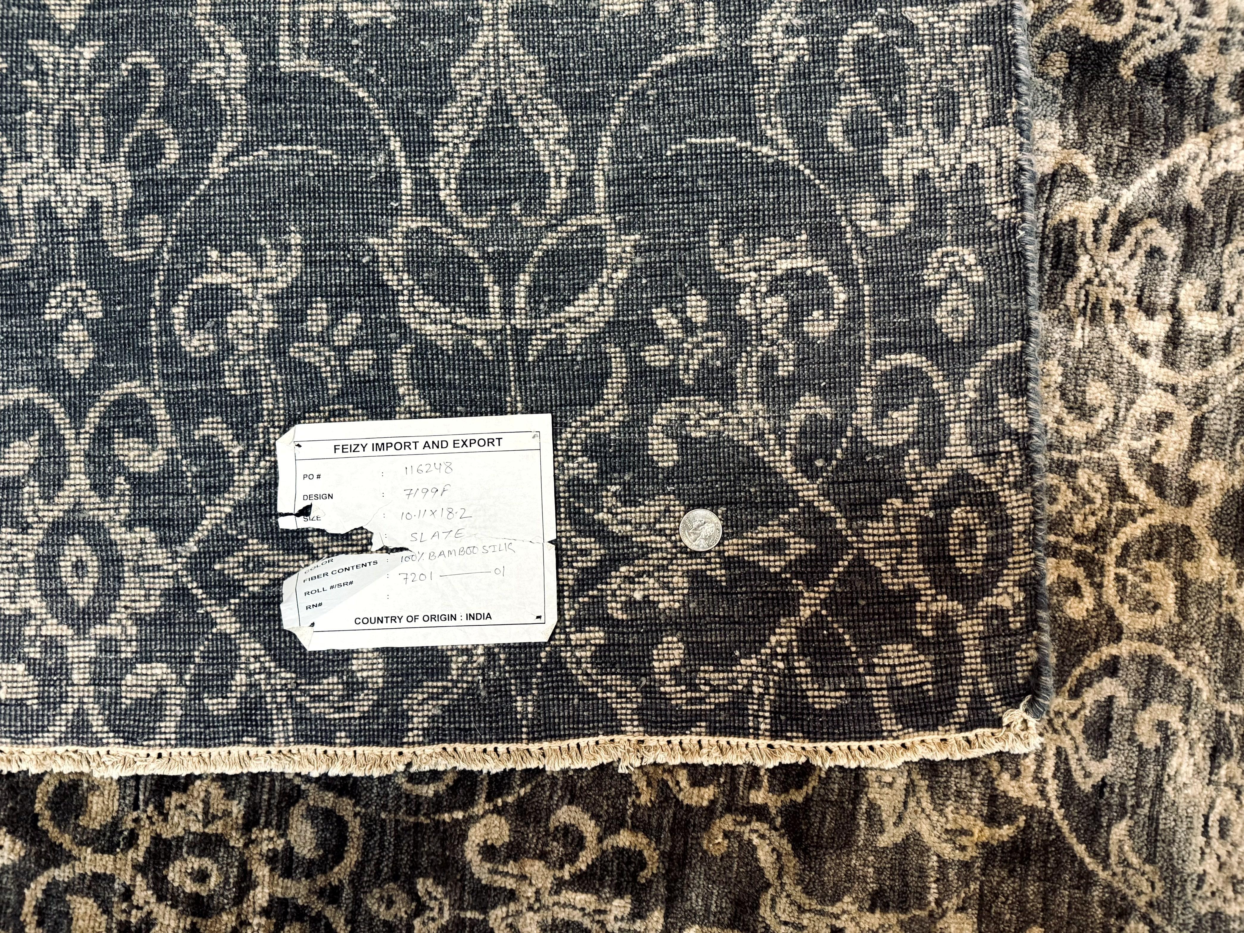 Large Palace Sized Indian Rug 11x18, Handmade Area Rug, Modern Contemporary - Jewel Rugs