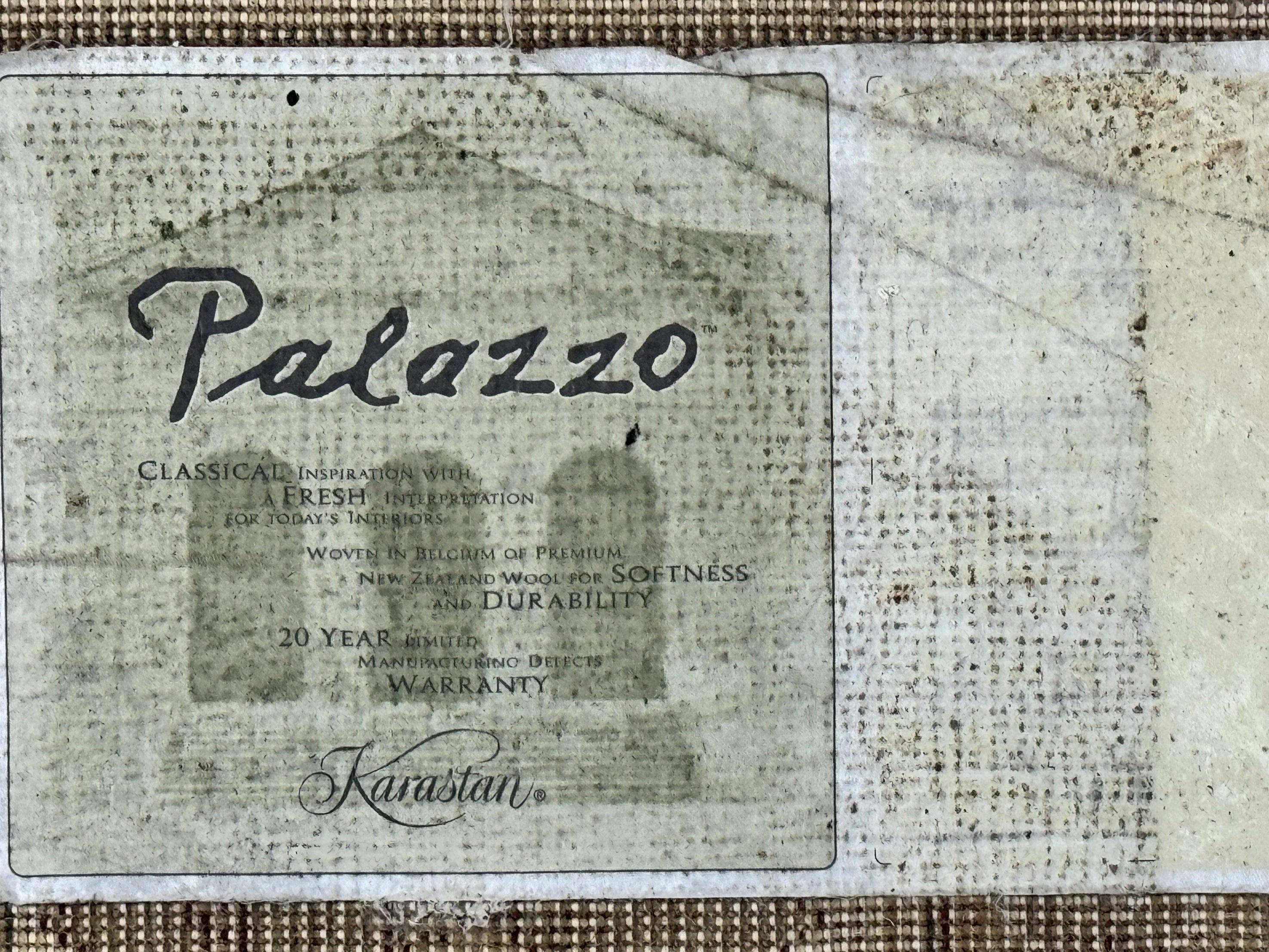 Karastan Rug 8x11, Vintage Wool Pile Karastan Carpet, Palazzo Collection, Beige Floral Carpet - Jewel Rugs