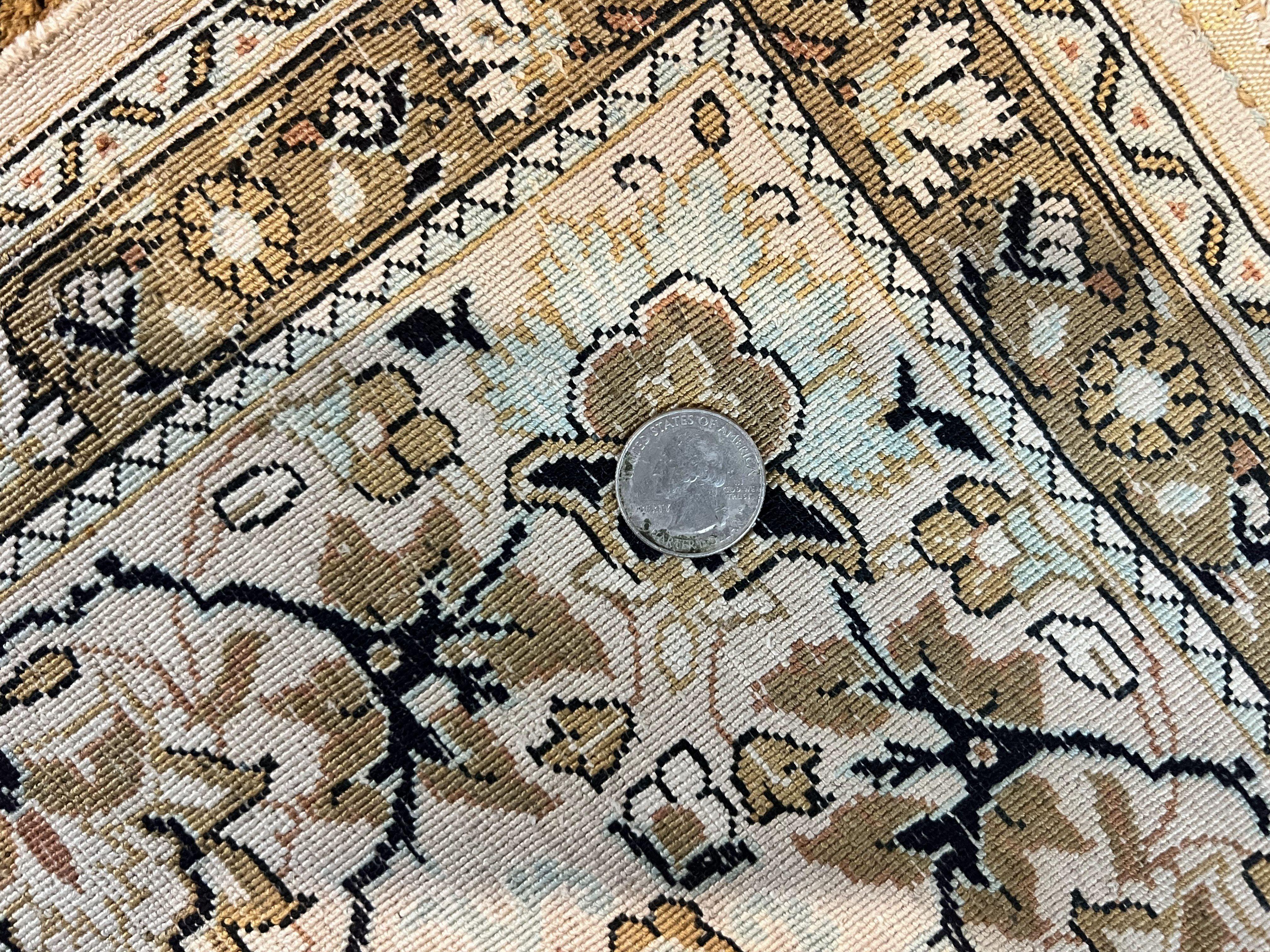 Persian Qum Silk Rug, Floral Medallion, Very Fine 60 Raj 475 KPSI, Handmade Hand Knotted Oriental Carpet, Silk on Silk - Jewel Rugs