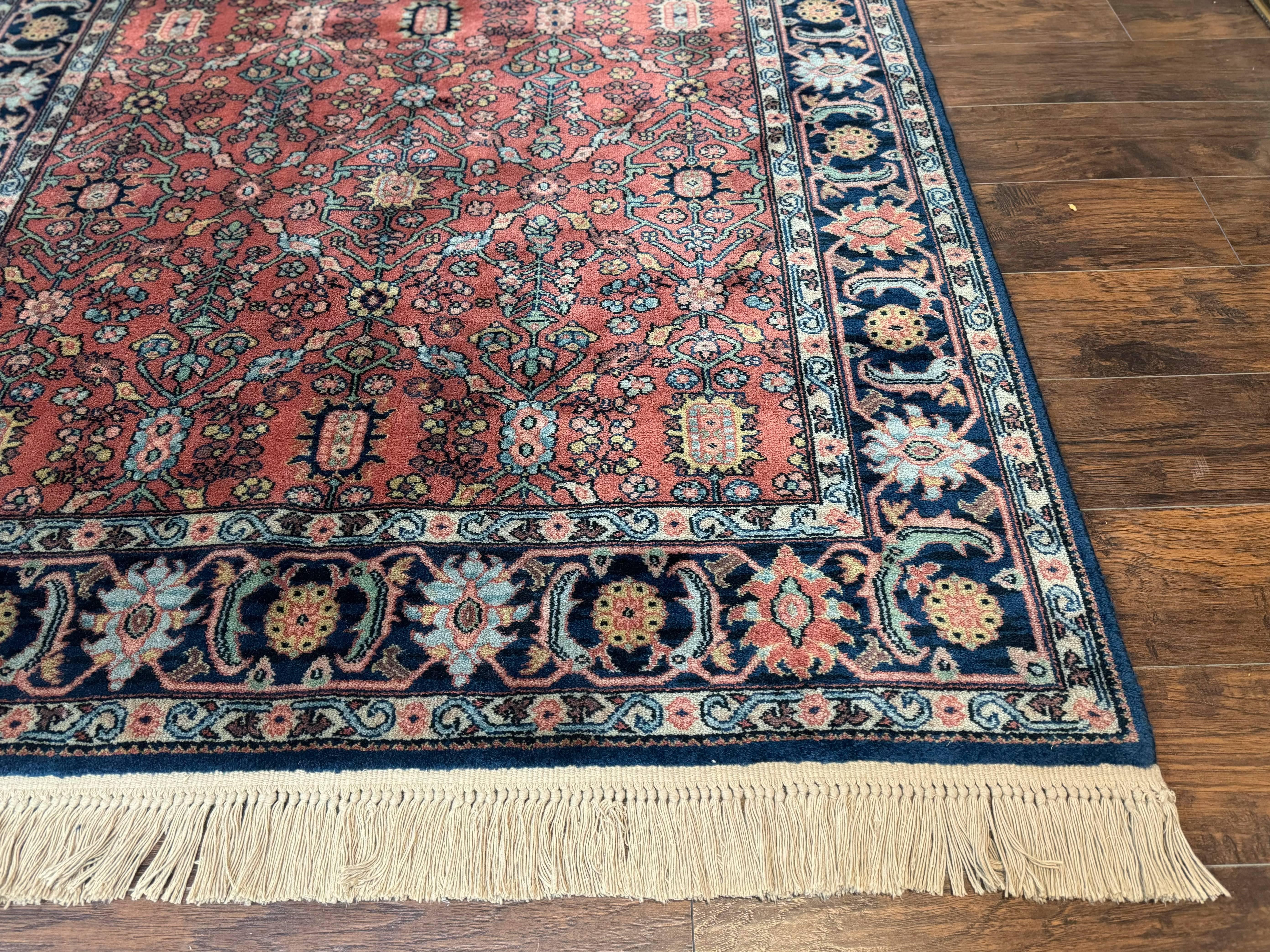 5.9 x 9 Karastan Serapi Rug #729, Wool Karastan Carpet, Original 700 Series, Red and Dark Blue, Discontinued, 6x9 Vintage Karastan, Rare - Jewel Rugs