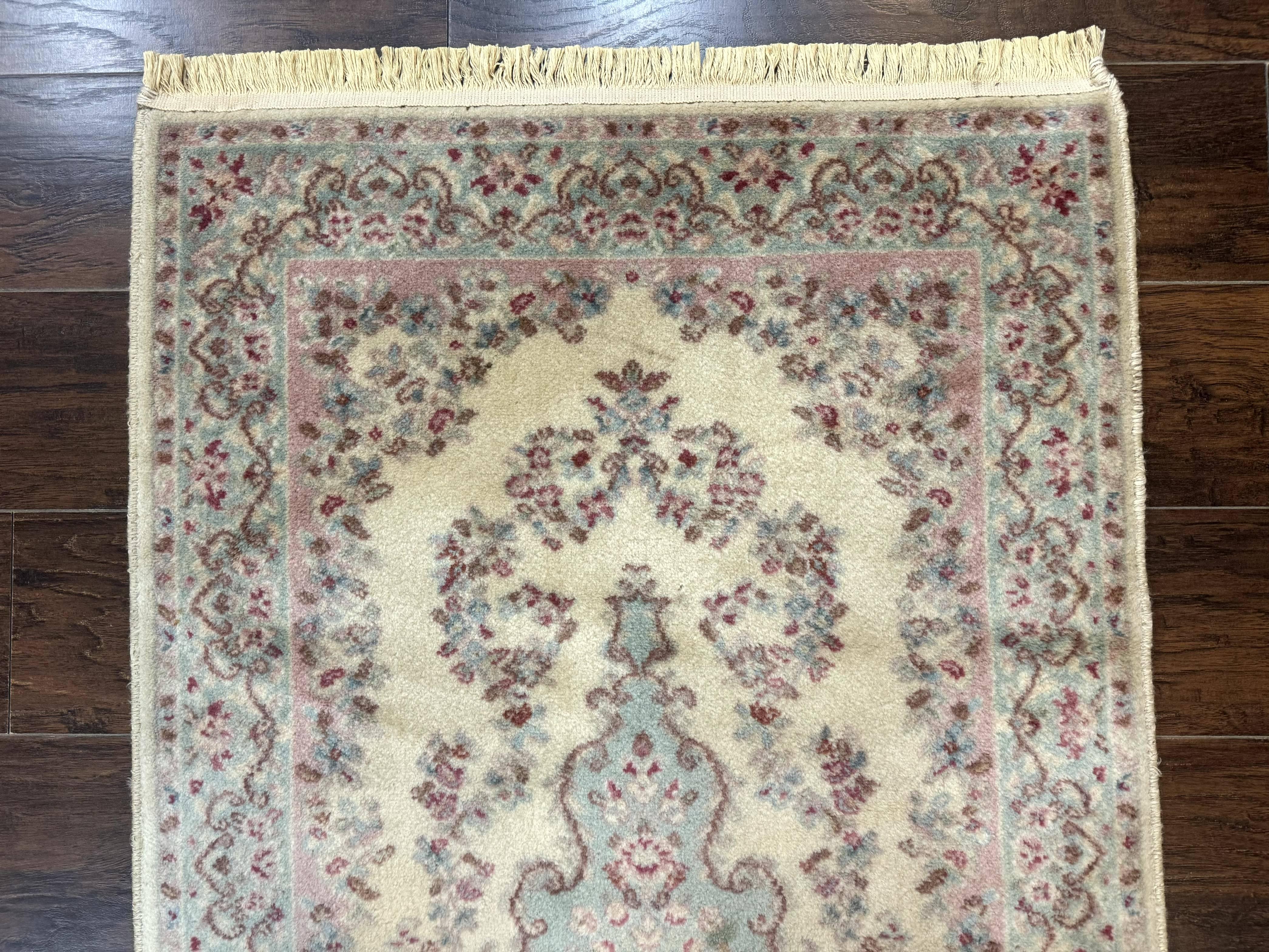 Karastan Rug 3x5, Pastel Ivory Kirman Rug #784, Wool Karastan Carpet, Original 700 Series, Vintage Karastan Area Rug, Discontinued - Jewel Rugs