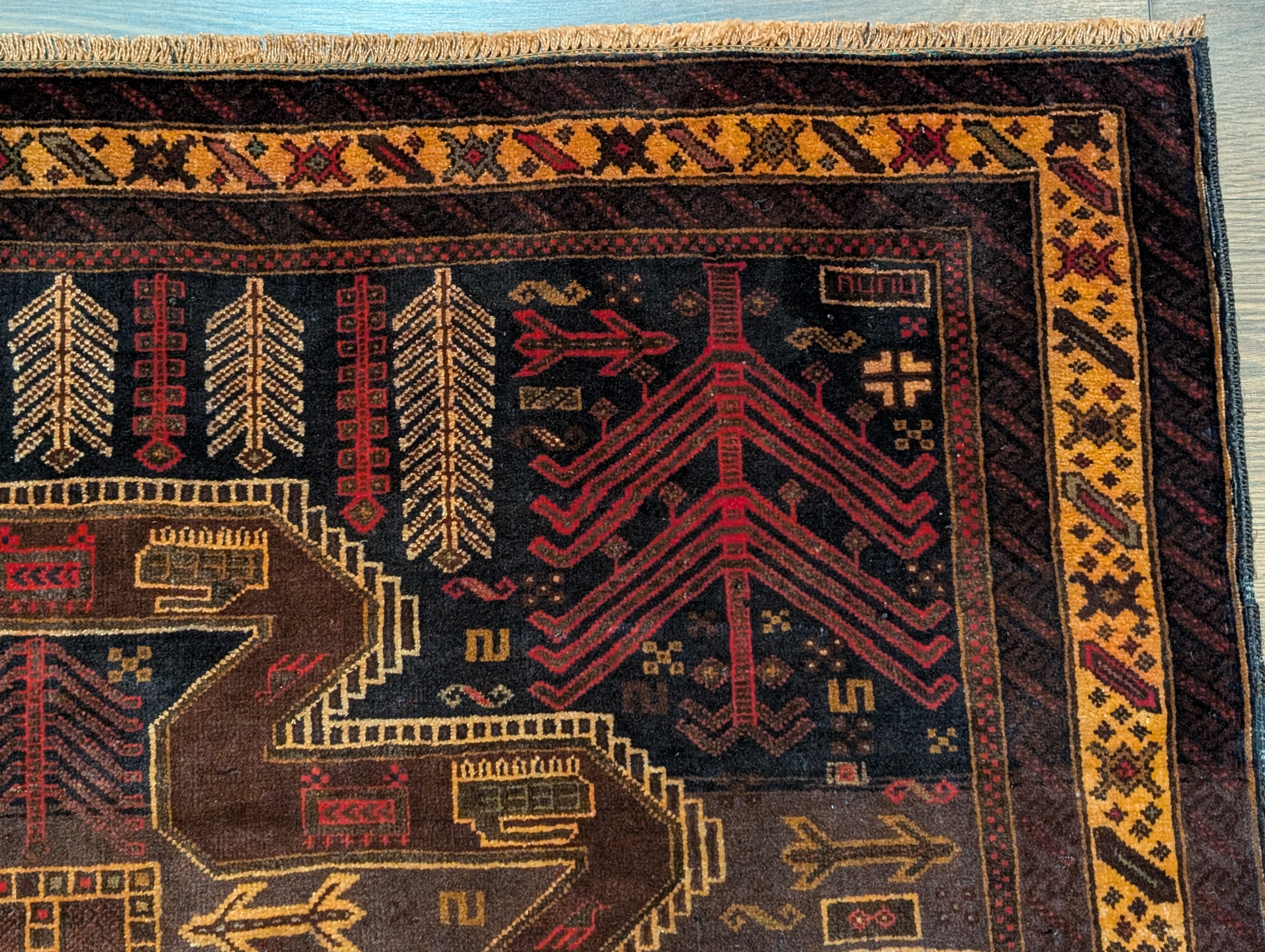 Afghan War Rug 3x5, Tanks, New, Baluchi Rug, Handmade - Jewel Rugs