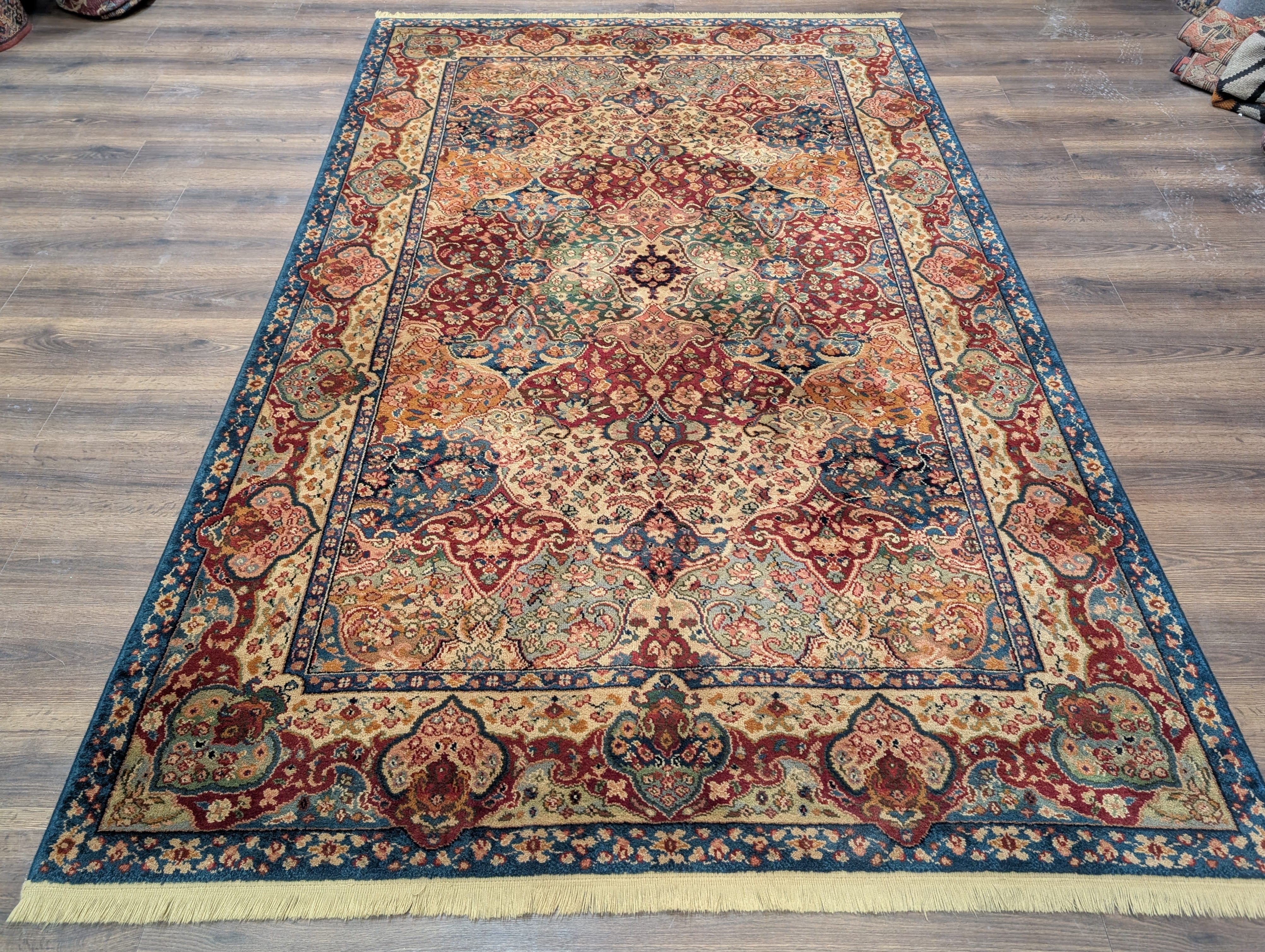 Karastan Rug 5.9 x 9, Samovar Teawash Kirman Panel #900-902, Wool Pile Vintage, Rare - Jewel Rugs