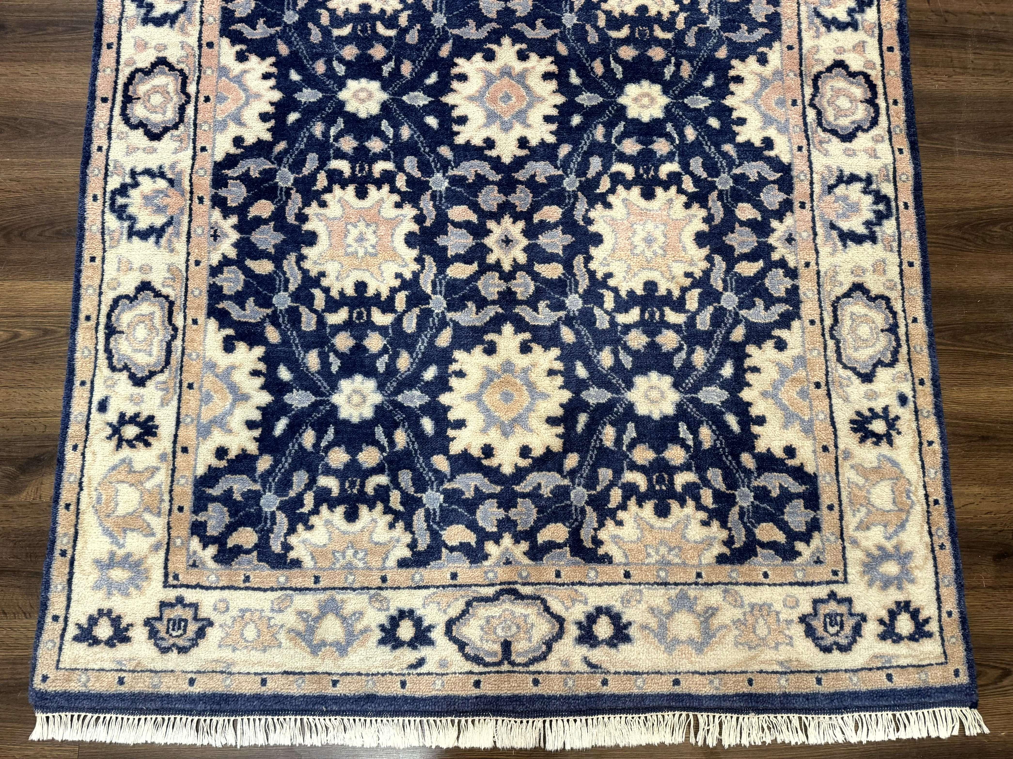 Blue and Beige Indian Rug, Indo Persian Carpet - Jewel Rugs