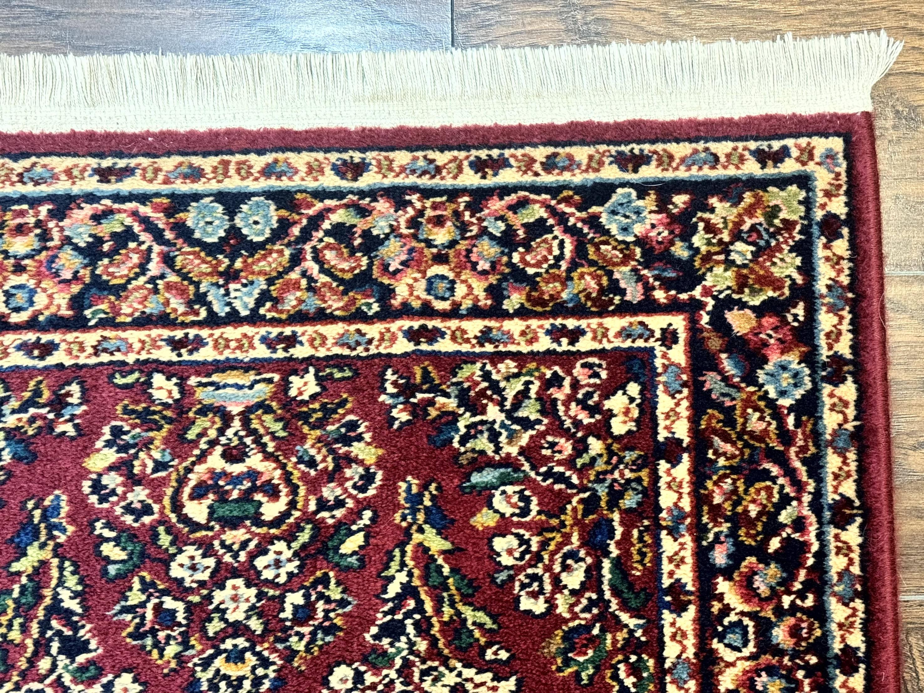 Karastan Runner Rug 2.6 x 8.6, Red Sarouk #785, Original 700 Series, Wool Karastan Runner Rug, Rare - Jewel Rugs