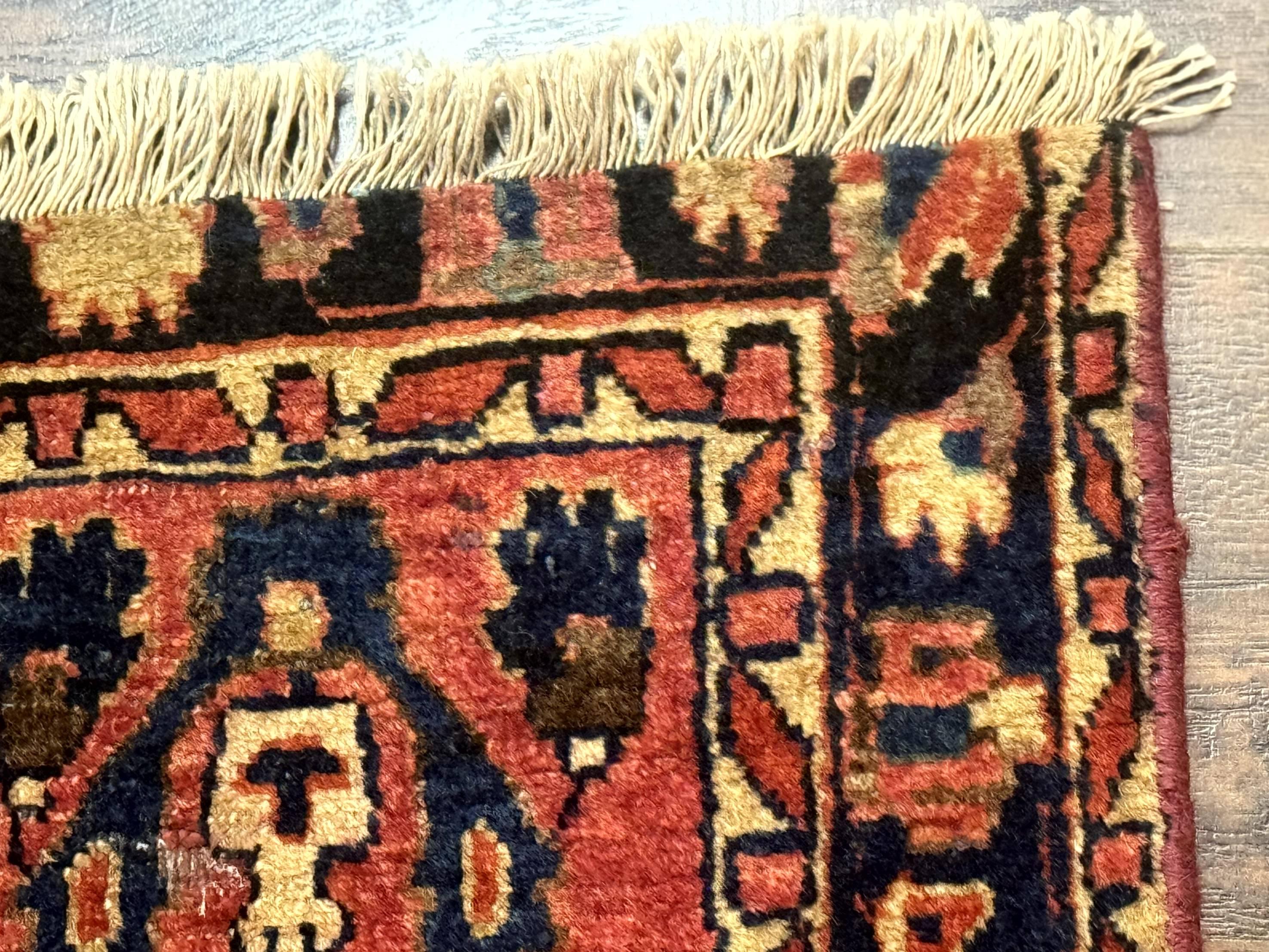 Persian Sarouk Rug 2x4, Red, Antique, 1920s Persian Carpet, Wool - Jewel Rugs