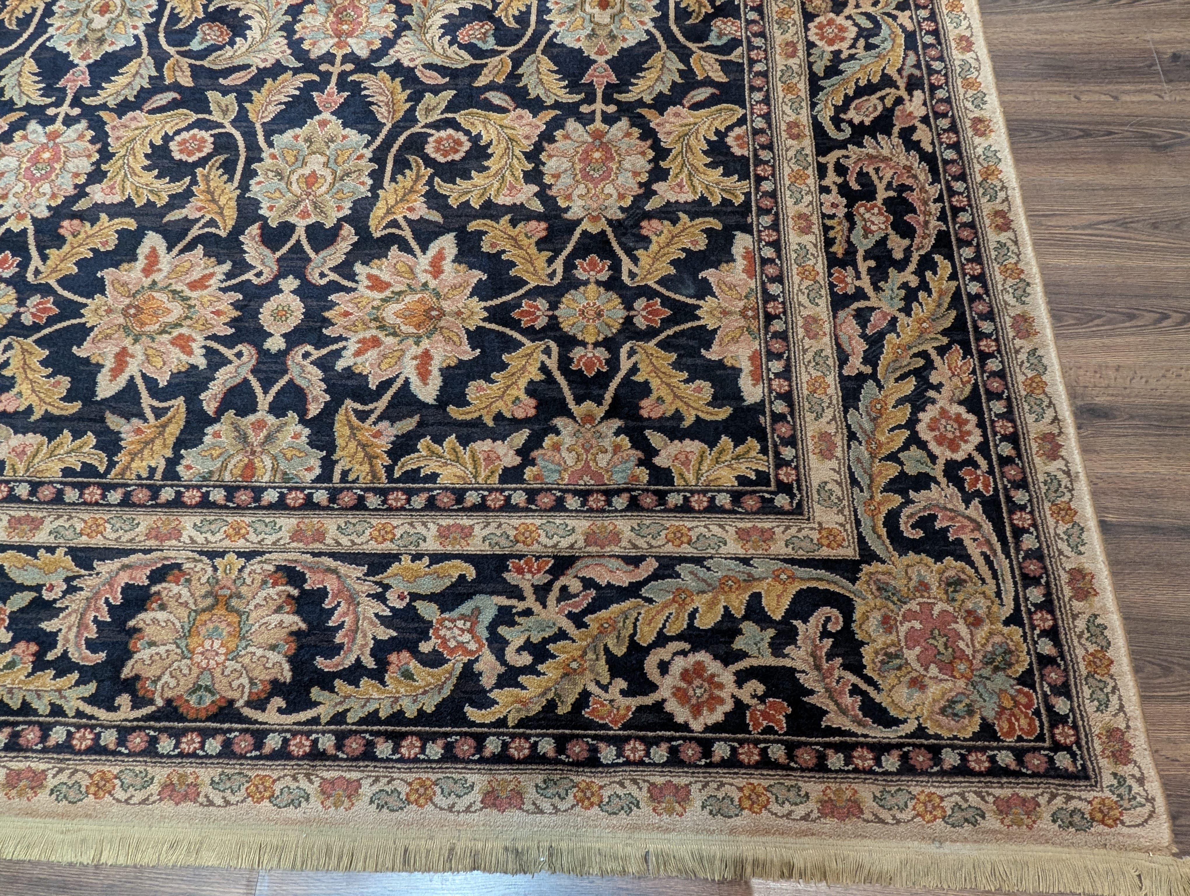 Karastan Rug 8.8 x 12 Antique Legends Agra Black Wool Carpet - Jewel Rugs