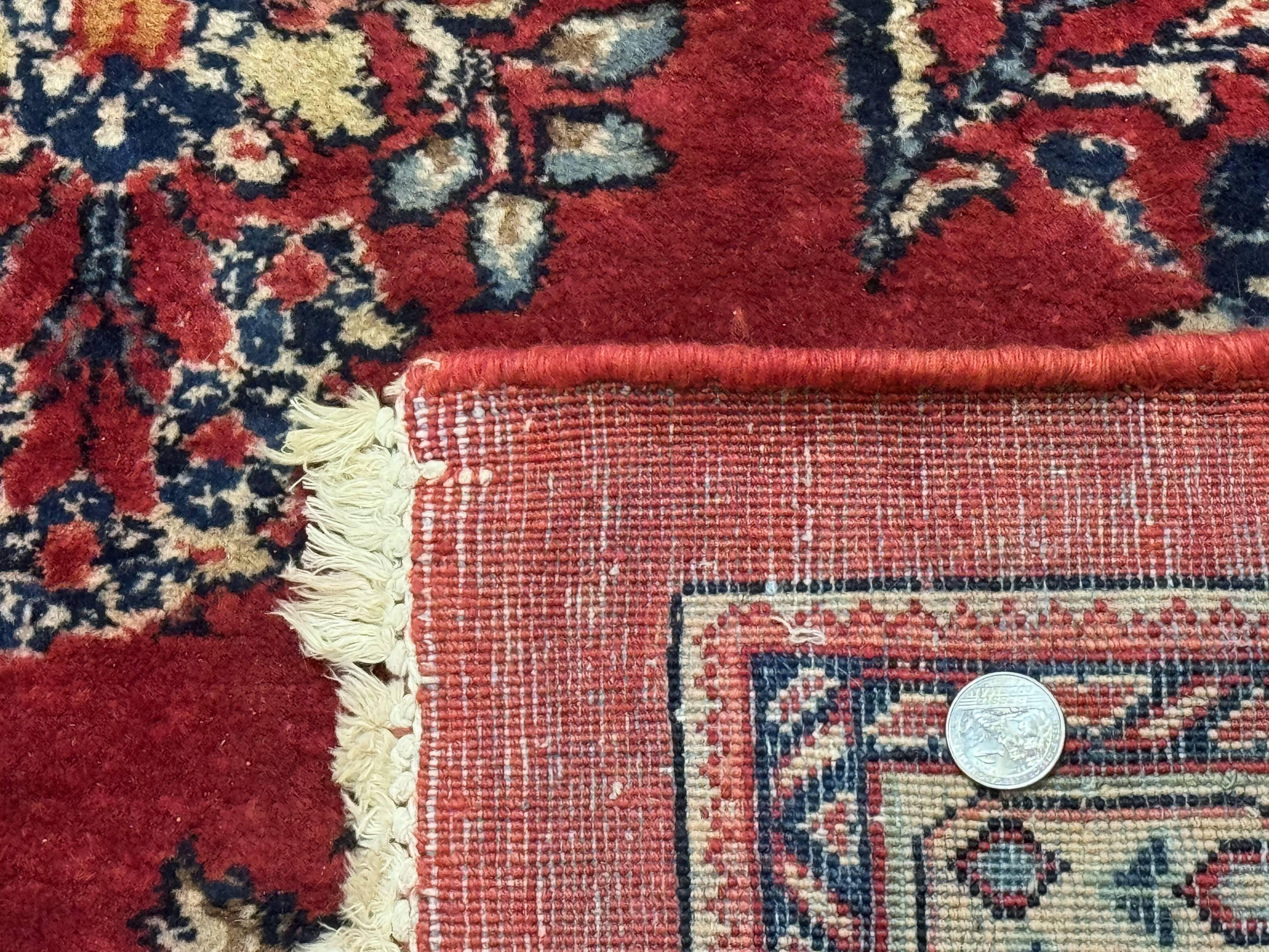 Large Persian Sarouk Rug 12x16, Palace Sized Antique Persian Carpet, Red, Allover Pattern, Handmade Wool Rug - Jewel Rugs