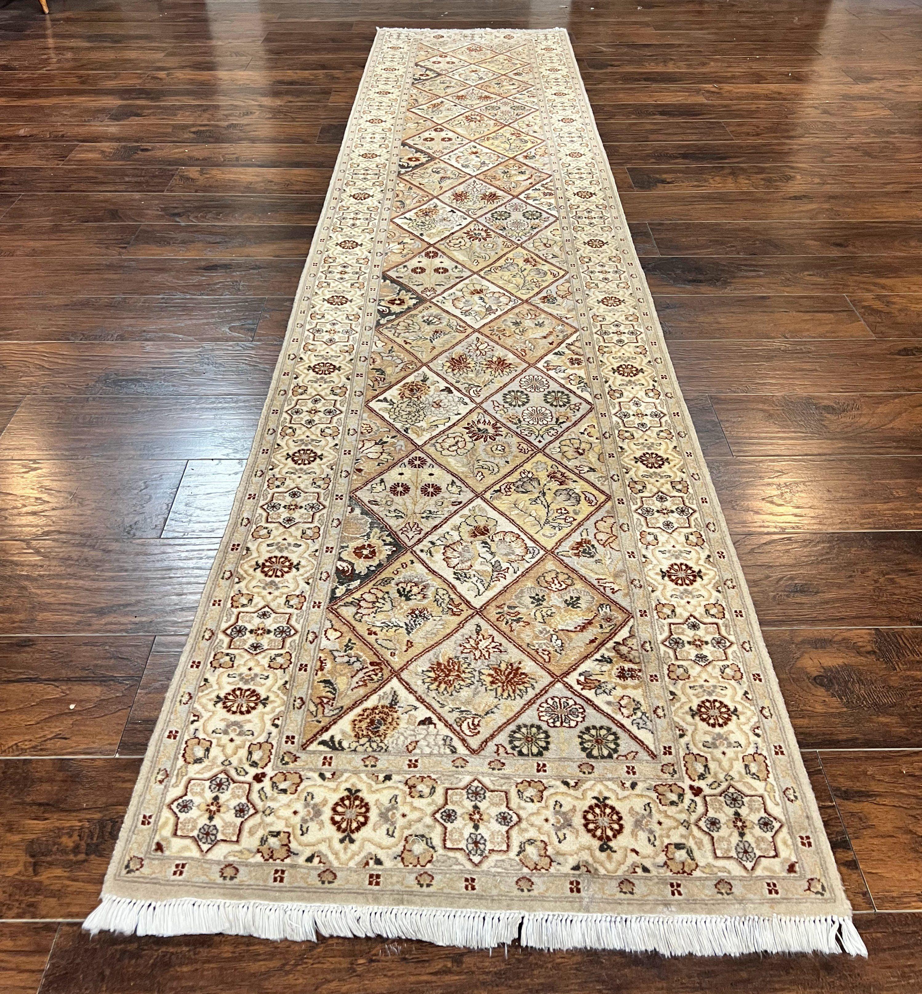 Pak Persiann Runner Rug 2.7 x 12, Handmade Wool Vintage Hallway Rug, Panel Design - Jewel Rugs