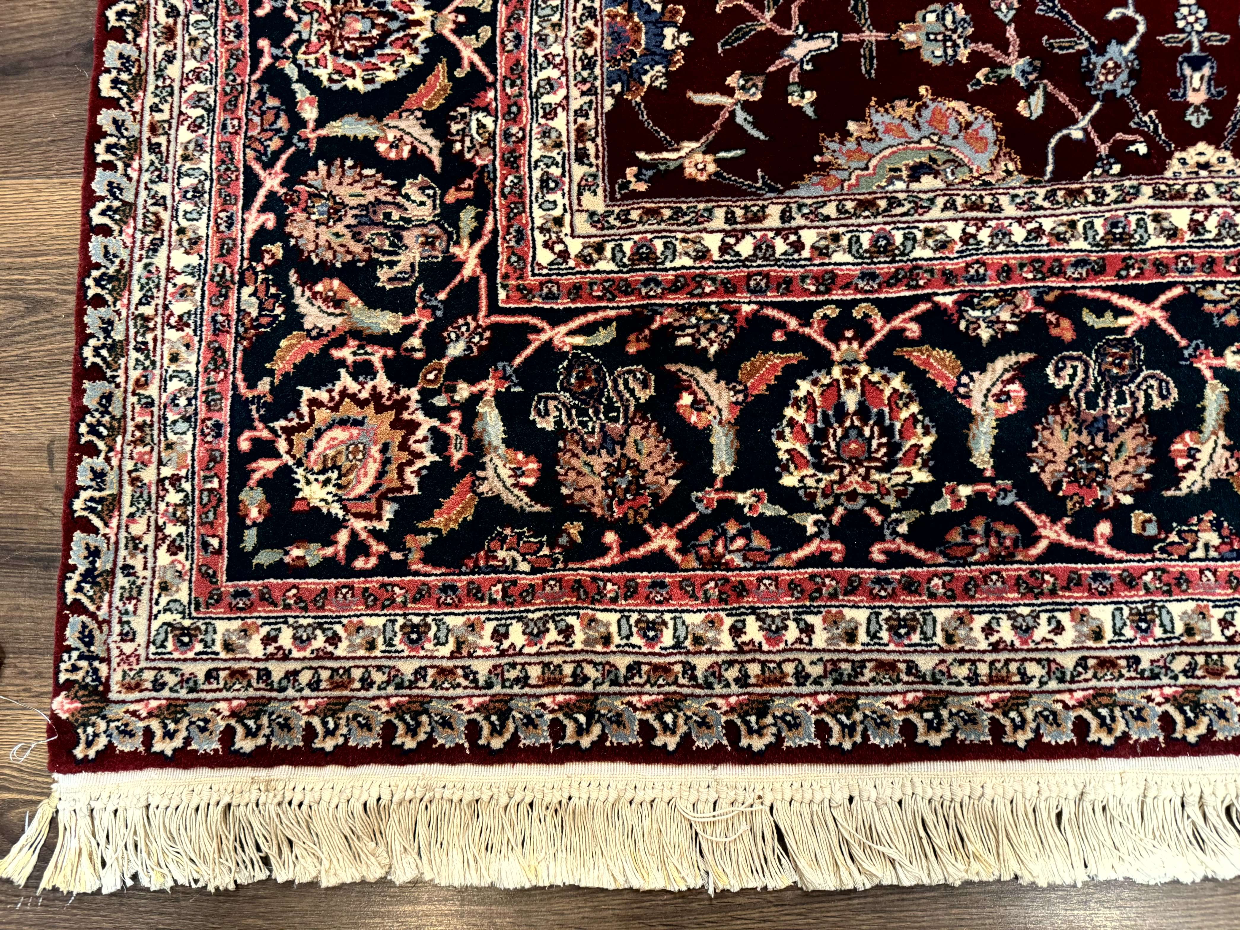 Pak Persian Rug 8x10, Dark Red, Wool with Silk Highlights, Fine - Jewel Rugs