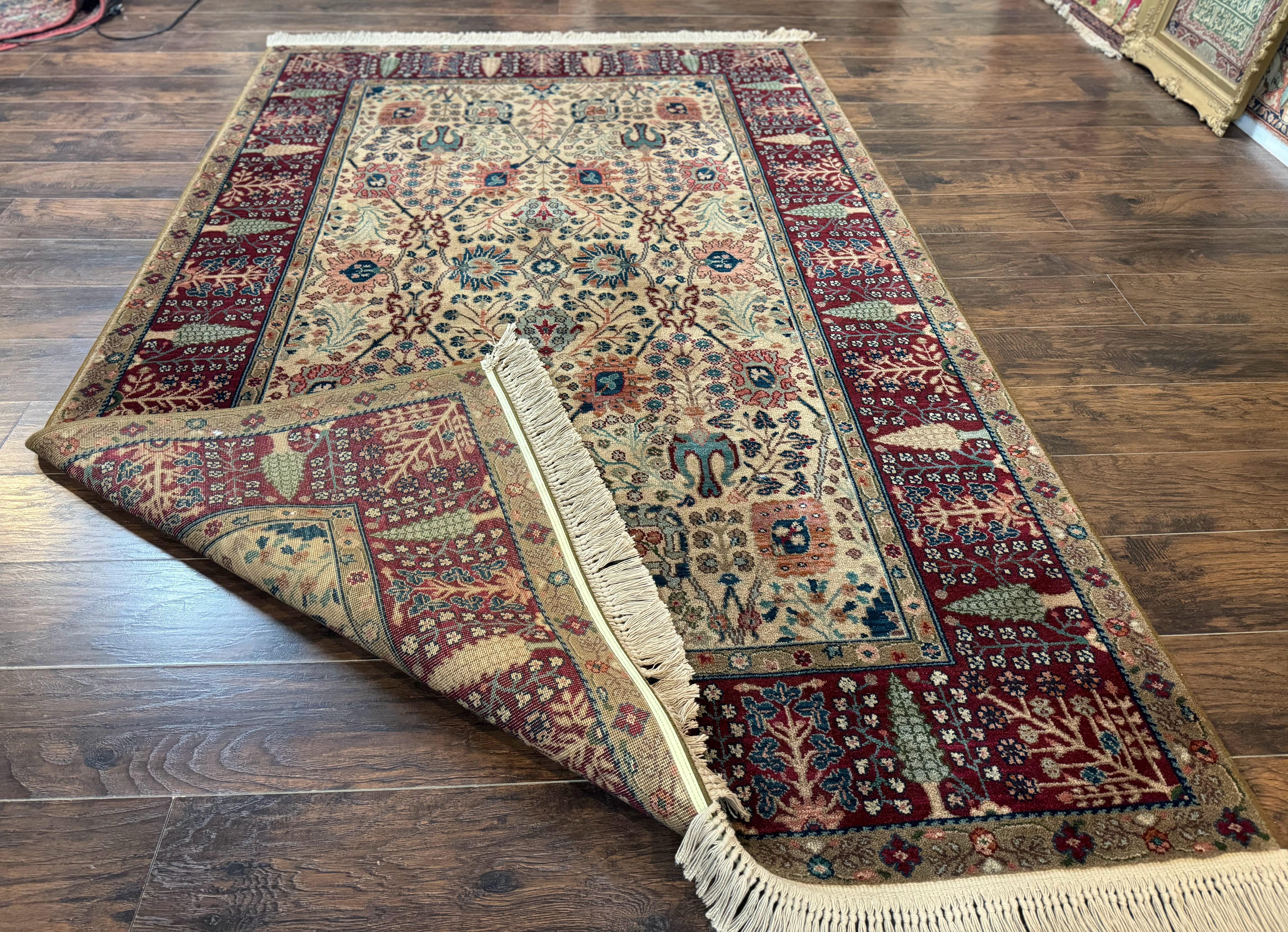 Karastan Rug 5.9 x 9 Samovar Teawash #900-901 Persian Vase Pattern, Wool Karastan Carpet, Traditional Area Rug, Allover Pattern Vintage Rug - Jewel Rugs