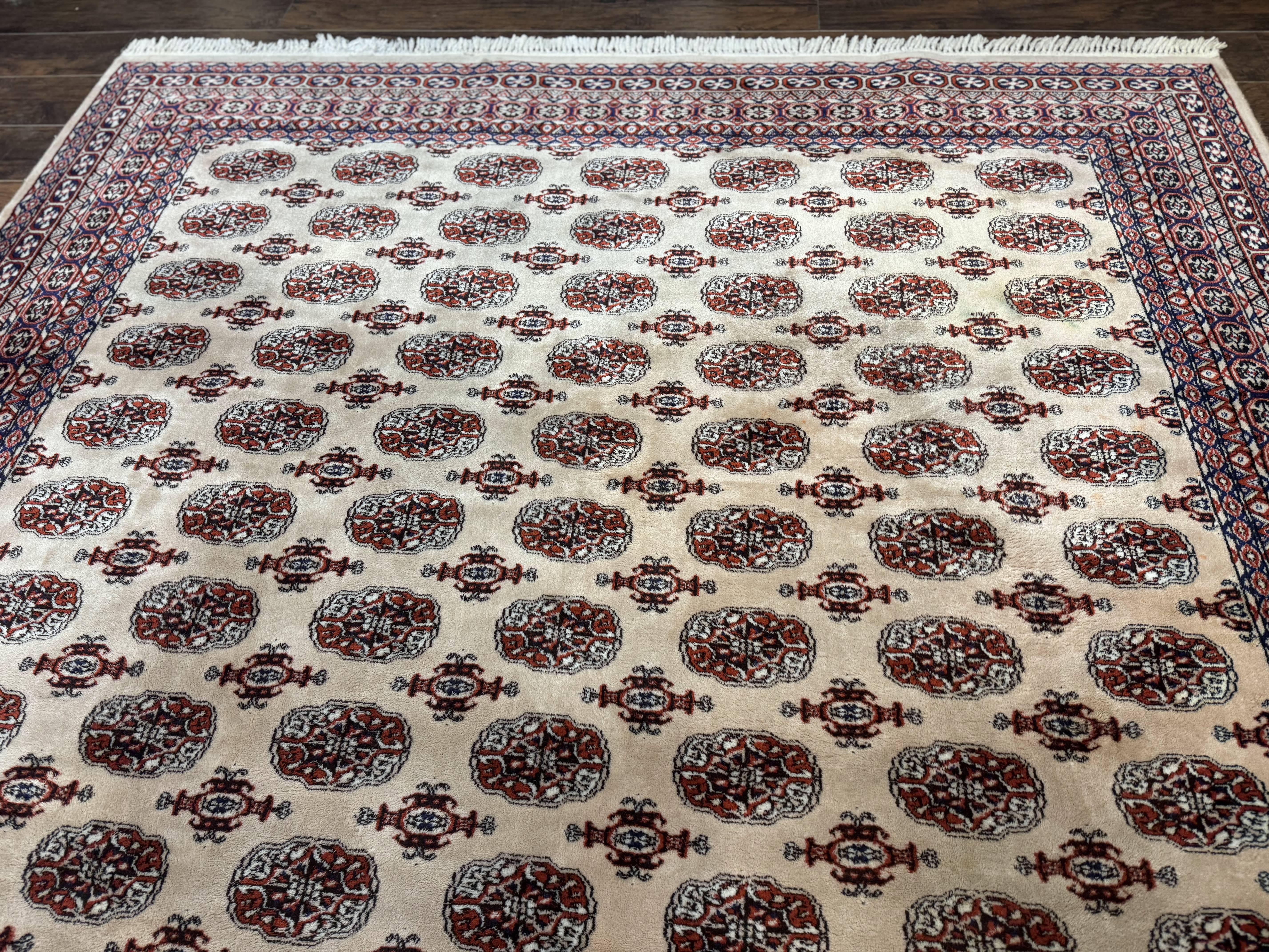 Karastan Rug 8.2 x 11.6 Beige Bokhara, Wool Pile, Vintage Discontinued Karastan Area Rug, Belgium Power Loomed Rug - Jewel Rugs