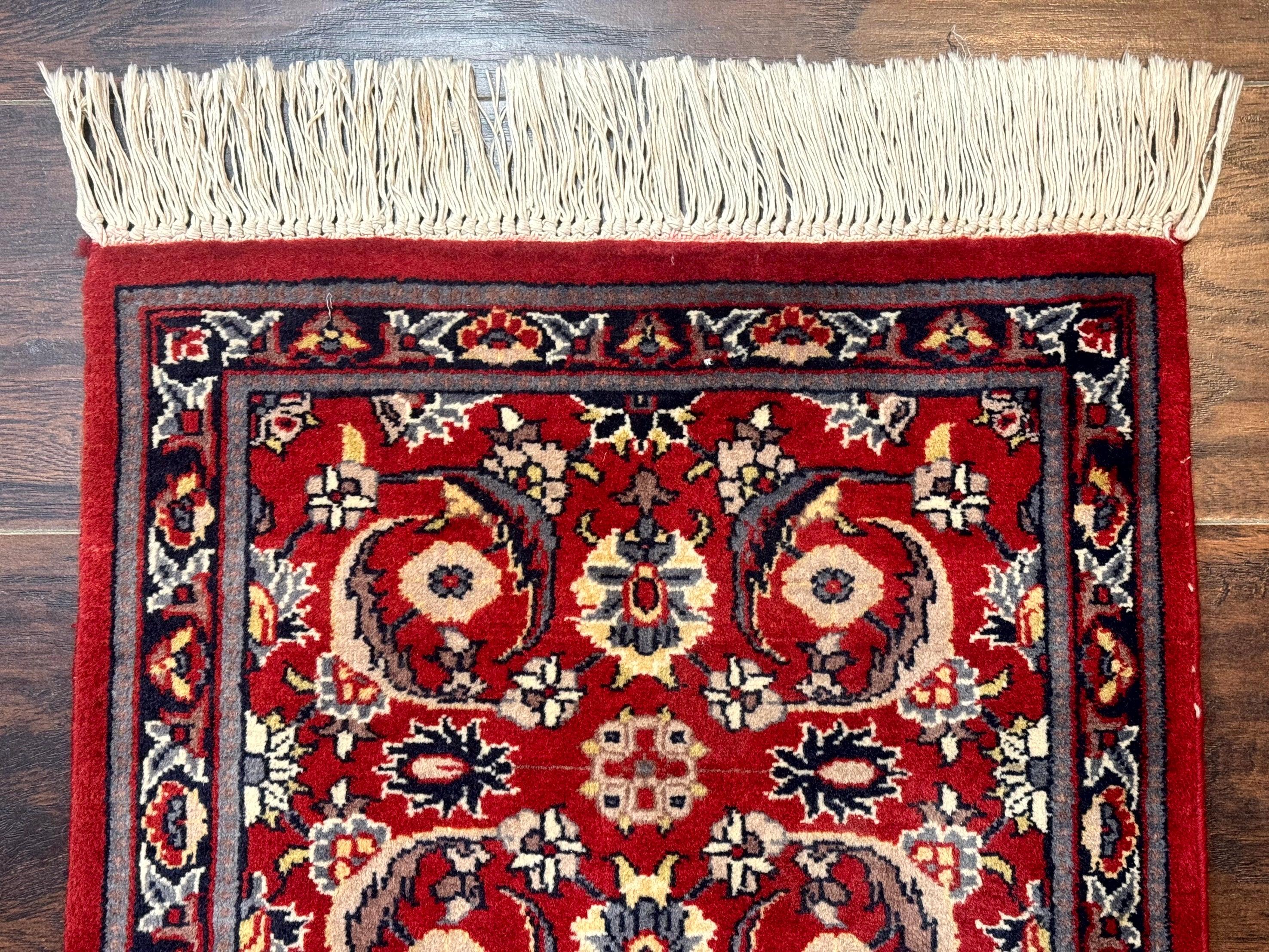 Small Pak Persian Handmade Wool Rug 1.7 x 2, Red - Jewel Rugs