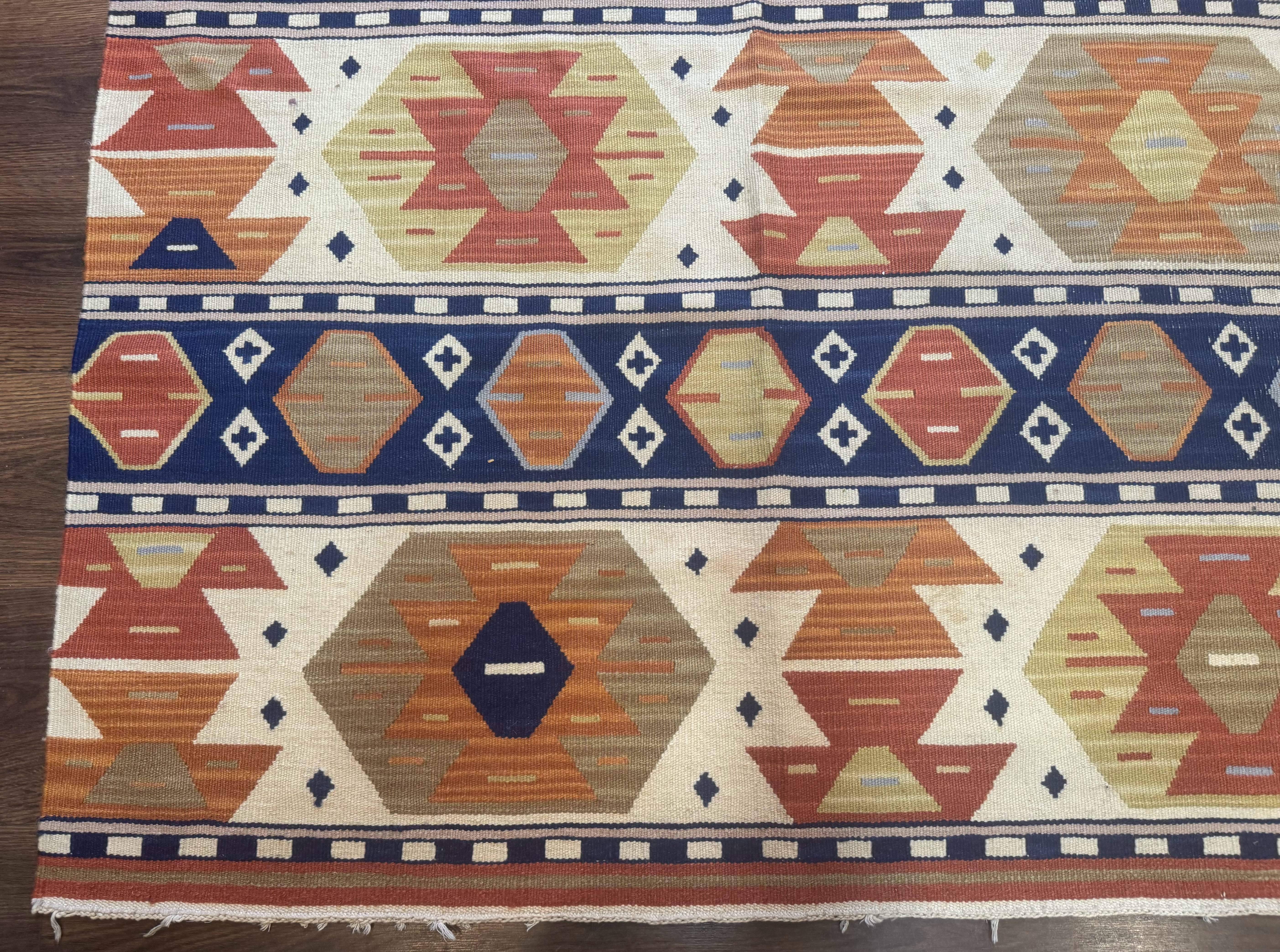 Turkish Kilim Rug 8x11, Handmade, Wool, Nourison Rug - Jewel Rugs