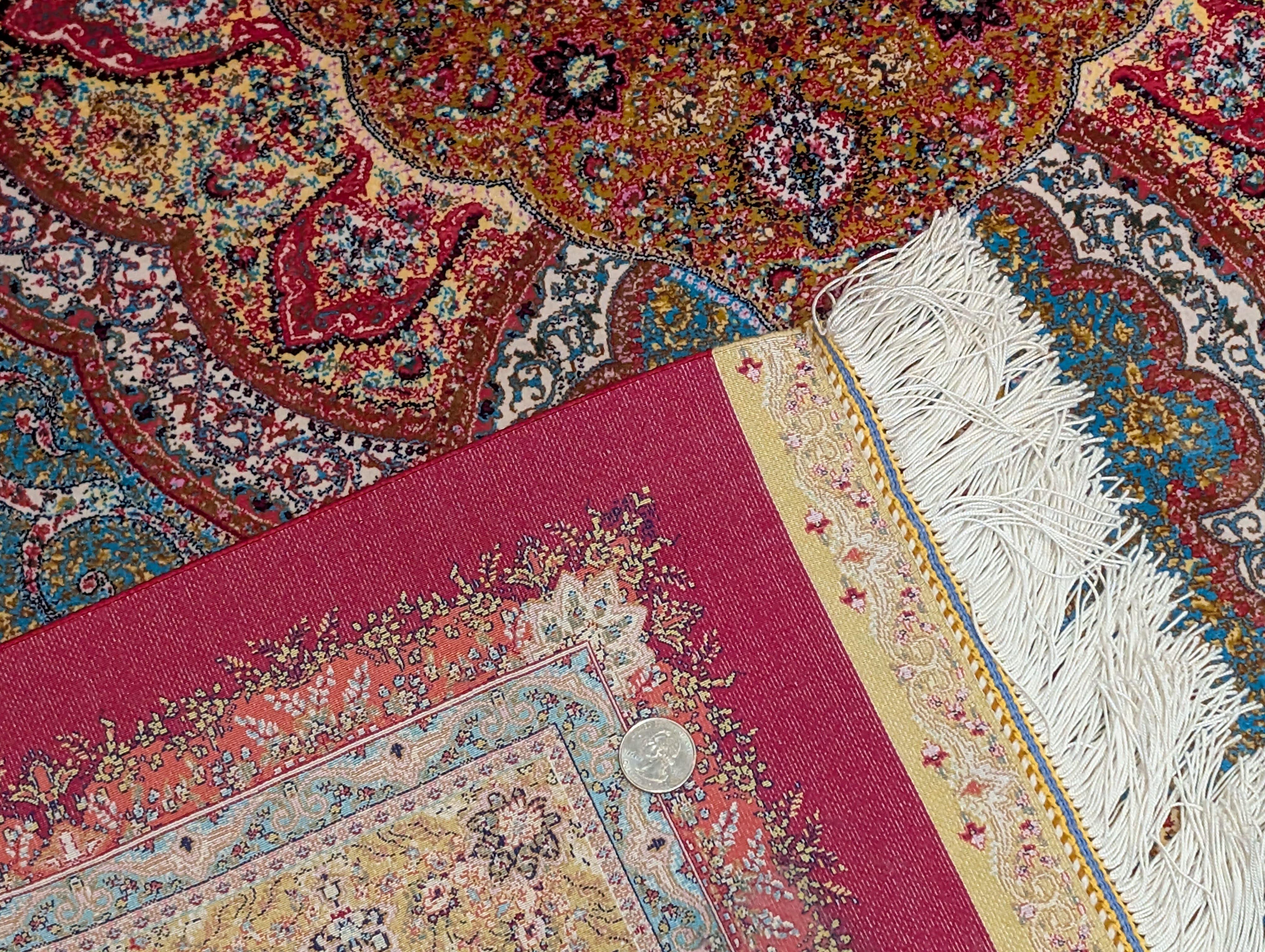 Silk Rug 3x5, Turkish, Multicolor, Fine, Bamboo Silk, New - Jewel Rugs