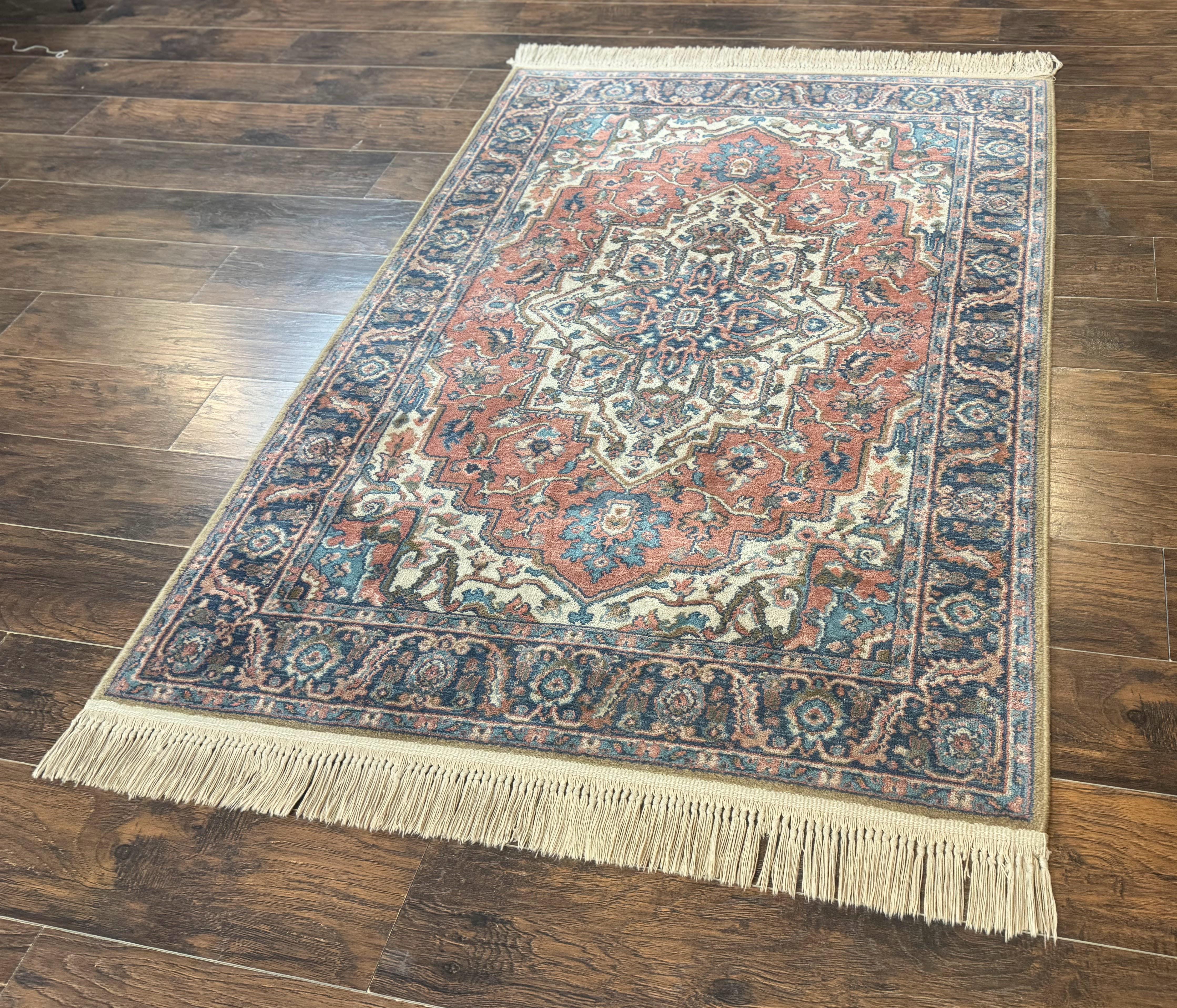 Karastan Rug 4x6, Vintage Karastan #744 Antique Serapi Pattern, Wool Pile, Original 700 Series Karastan Carpet - Jewel Rugs