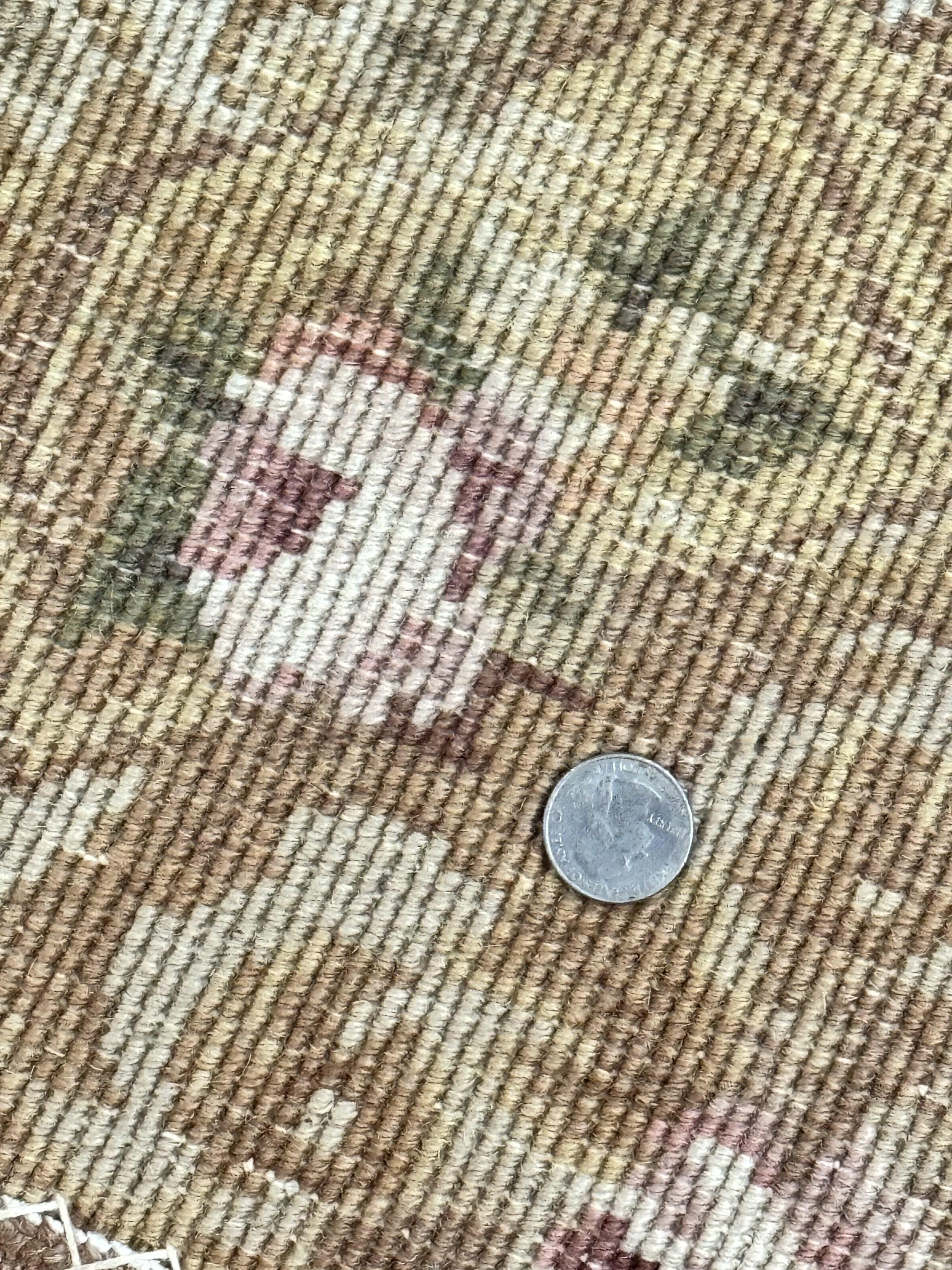 Chinese Aubusson Rug 3.6 x 5, Beige and Gold, Handmade Vintage Elegant European Design Carpet, Plush Wool, Handmade - Jewel Rugs