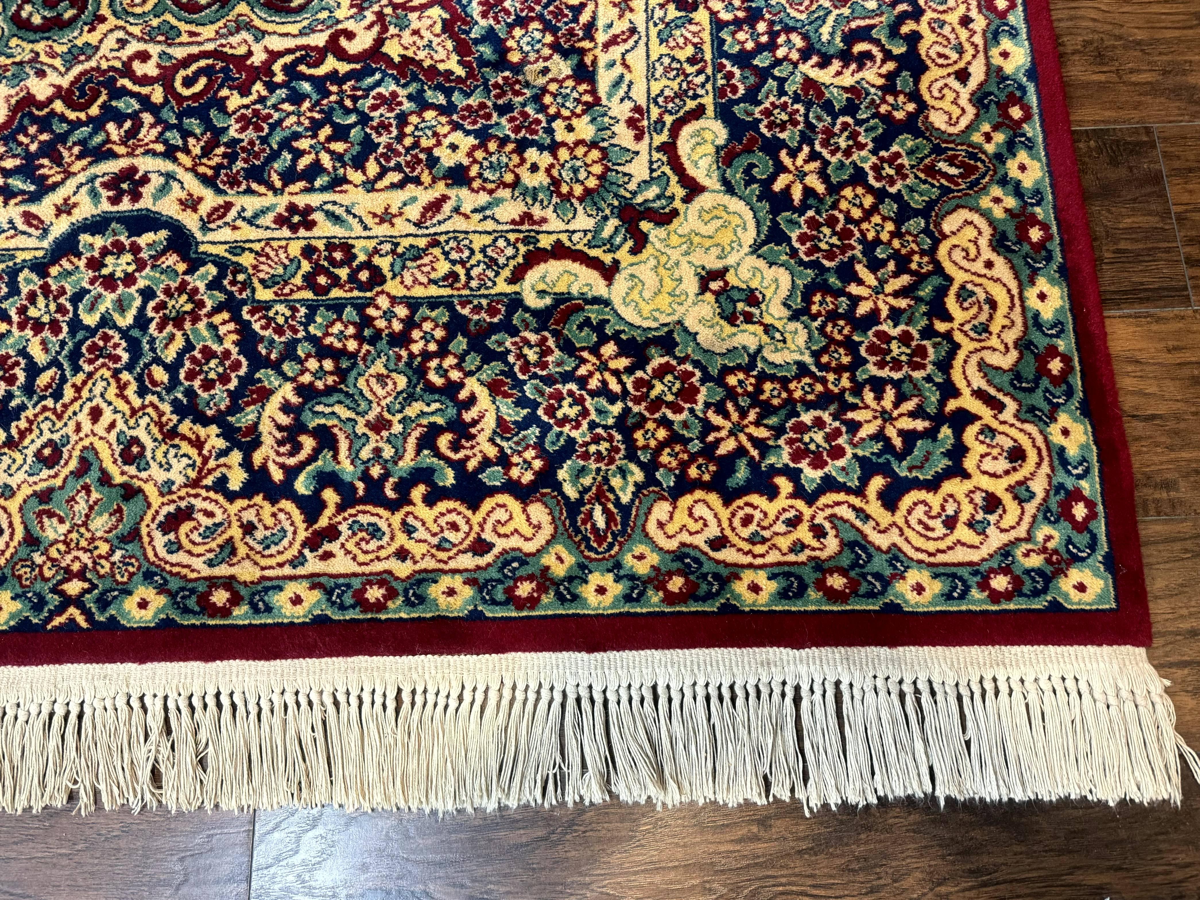 Power Loomed Persian Oriental Rug 9x12, Vintage Wool Pile, Kirman Design - Jewel Rugs