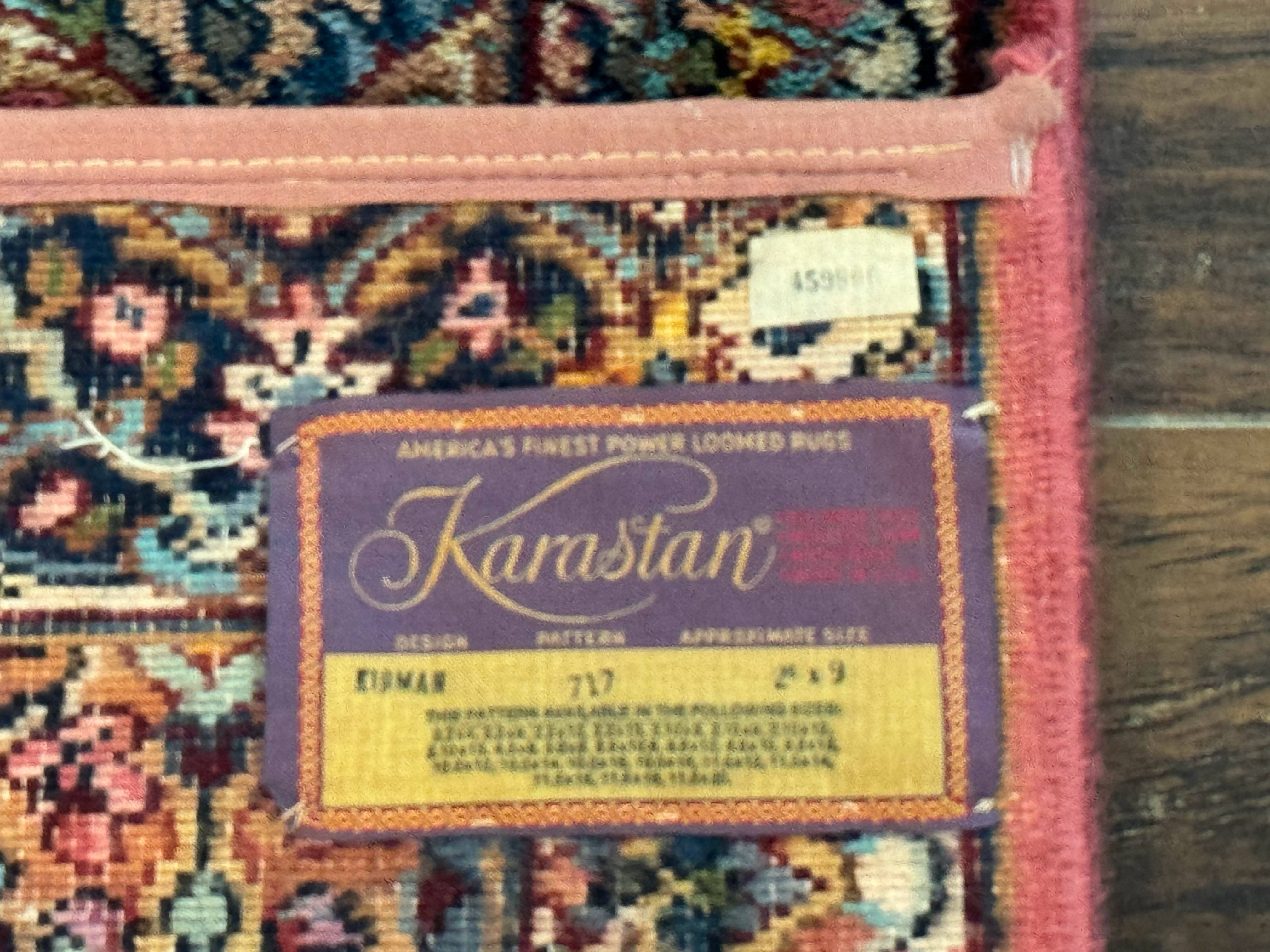 Karastan Runner Rug 2x9, Multicolor Panel Kirman Runner #717, Wool Pile, Original 700 Series, Vintage, Skinny Runner 2 x 9, Rare - Jewel Rugs
