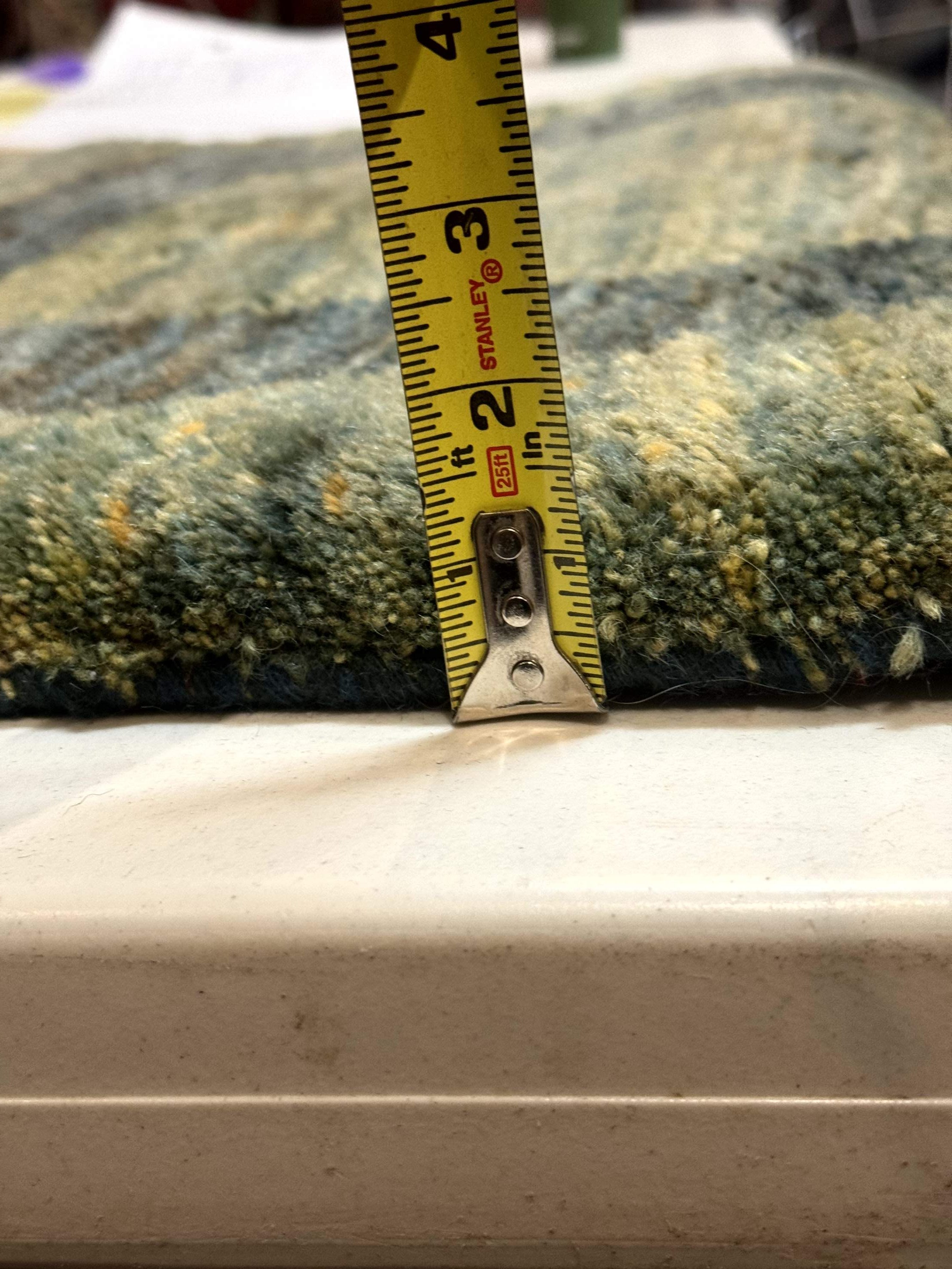 Persian Gabbeh Runner Rug 3 x 9, Green, Tribal Hallway Rug 3x9 - Jewel Rugs