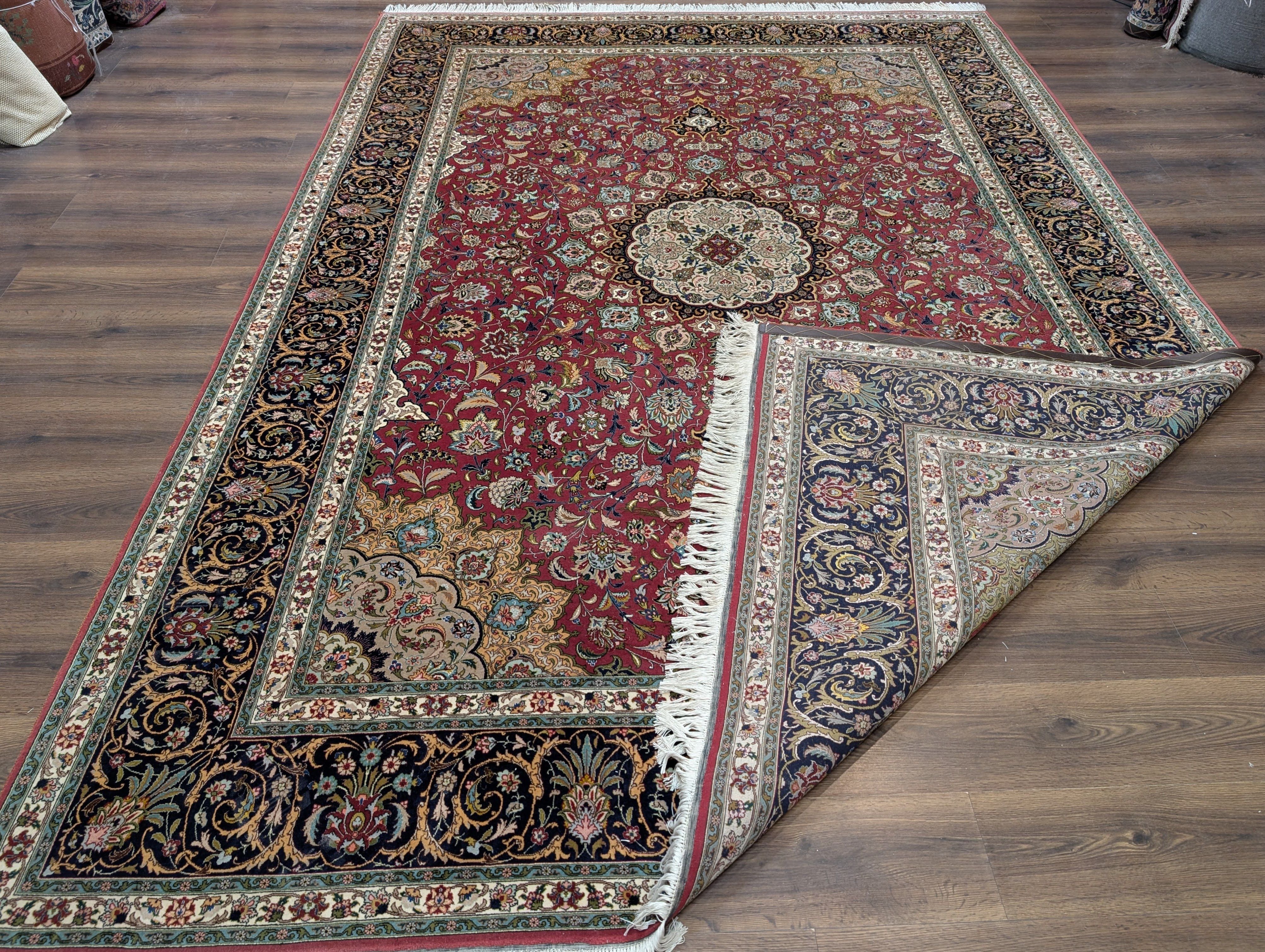 Persian Tabriz Rug 8x12, Fine 270 KPSI, Birds, Hand Knotted Carpet, Javad Galam Rug - Jewel Rugs