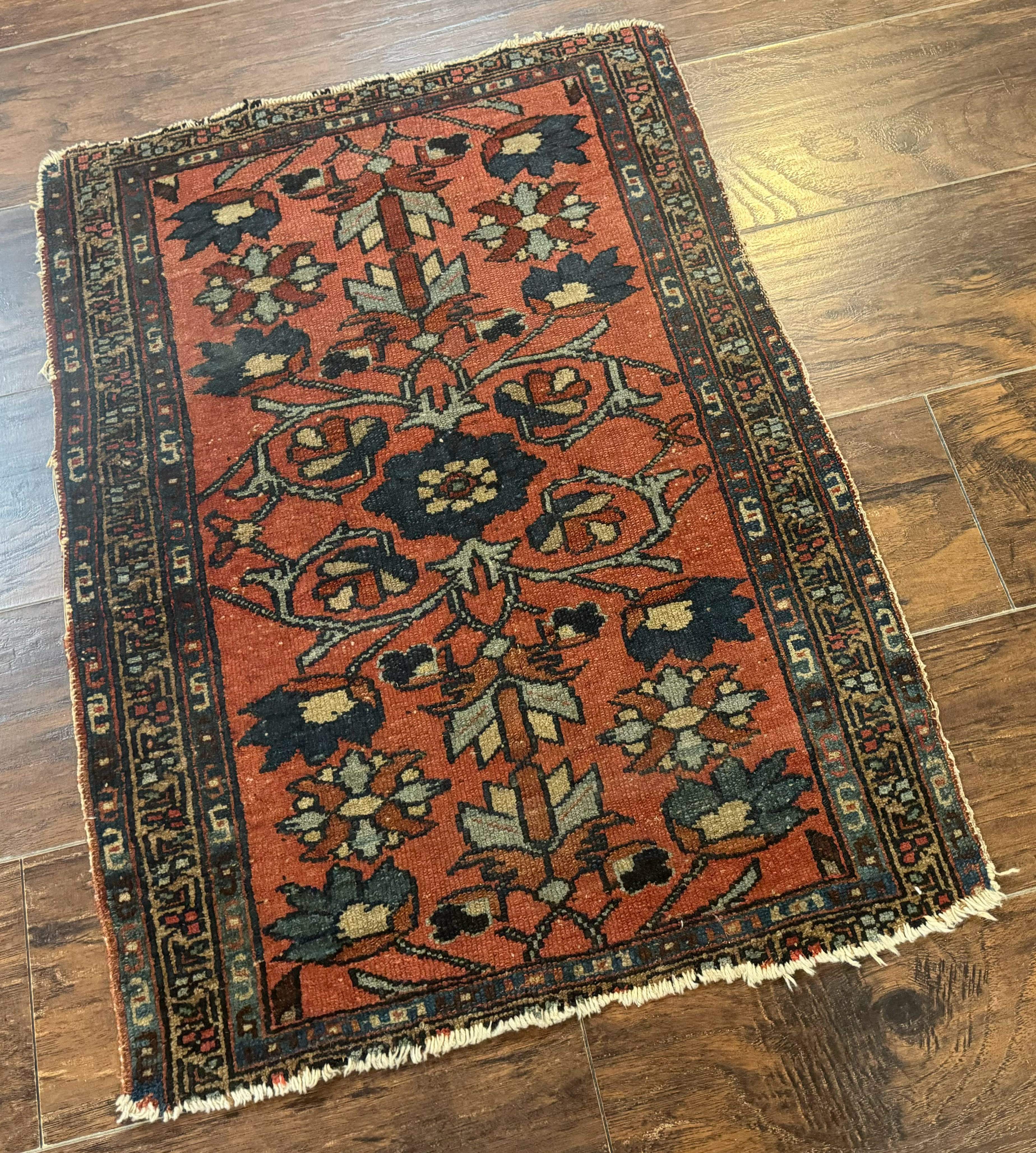 Small Persian Hamadan Rug 2x3 – Red Antique Wool Hand-Knotted - Jewel Rugs