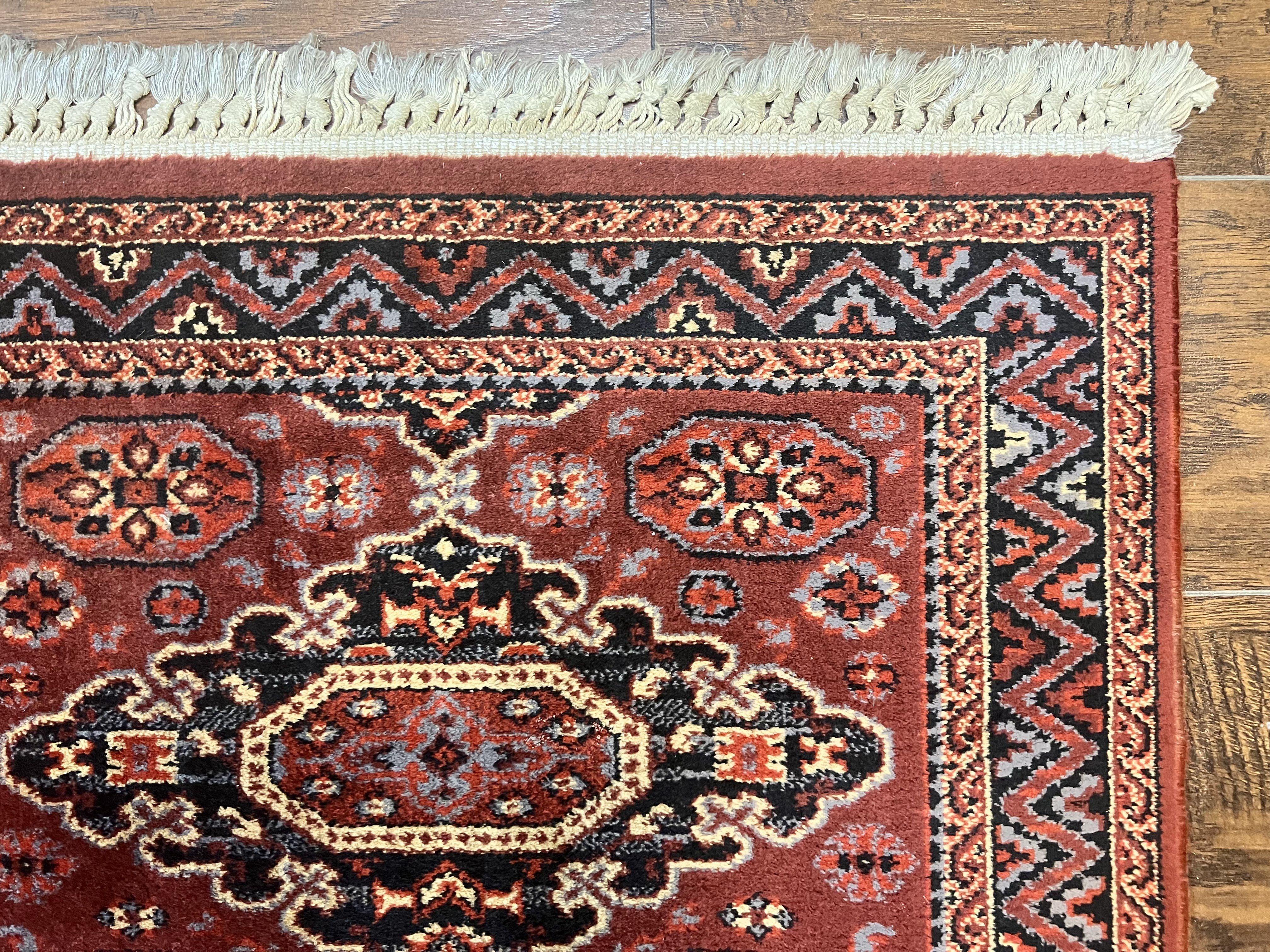 Belgium Power Loomed Runner Rug 2x9, Vintage Wool Rug for Hallway 2 x 9 ft, Red, Caucasian Persian Design, 9ft Runner - Jewel Rugs