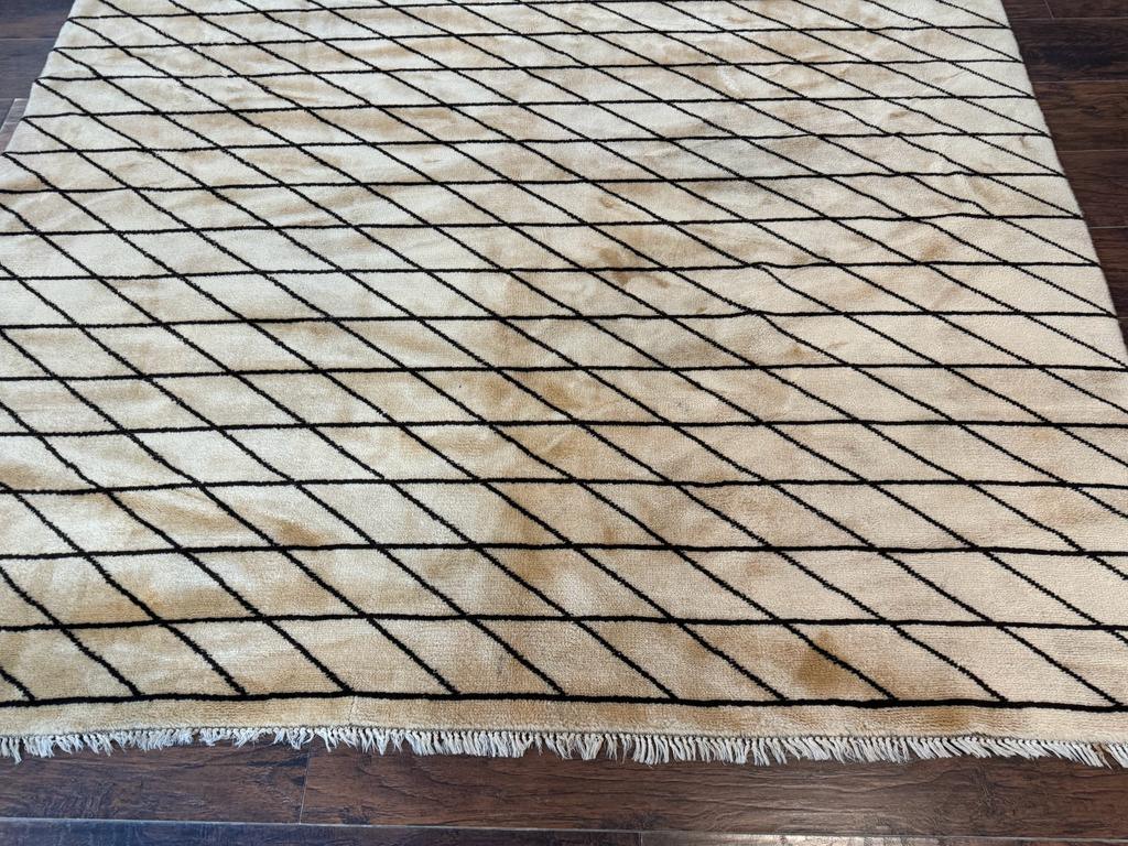 German Rug 7x10, Vintage Handmade Carpet, Contemporary - Jewel Rugs