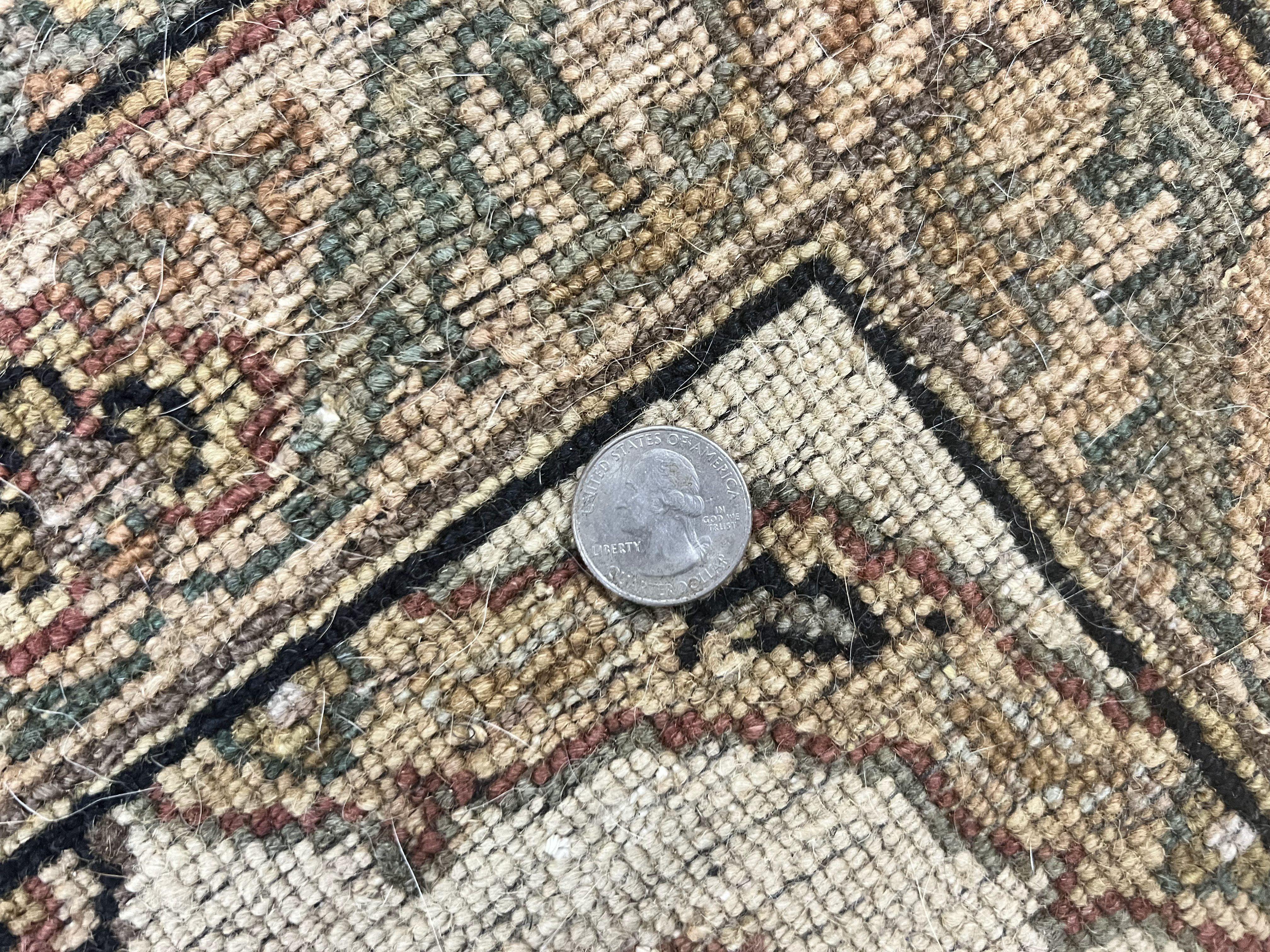 Indo Mahal Rug 8x10, Indian Jaipur Rug 8 x 10 ft, Wool Indo Persian Carpet, Handmade Traditional Floral Area Rug, Olive Green, Vintage Rug - Jewel Rugs