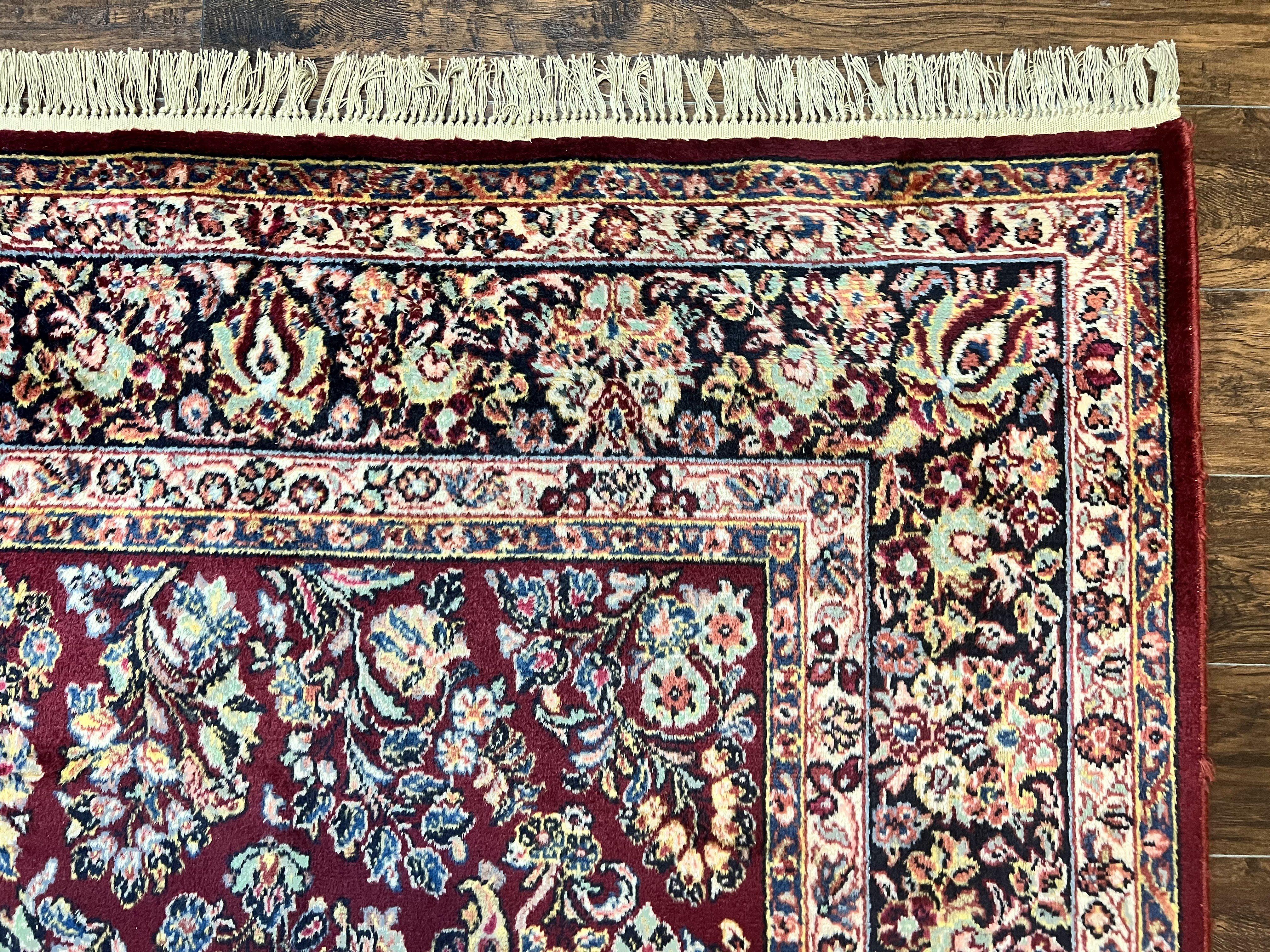 Karastan Rug 9x12 Red Sarouk #785, Wool Karastan Carpet, Discontinued Vintage, Original 700 Series, Karastan Area Rug - Jewel Rugs