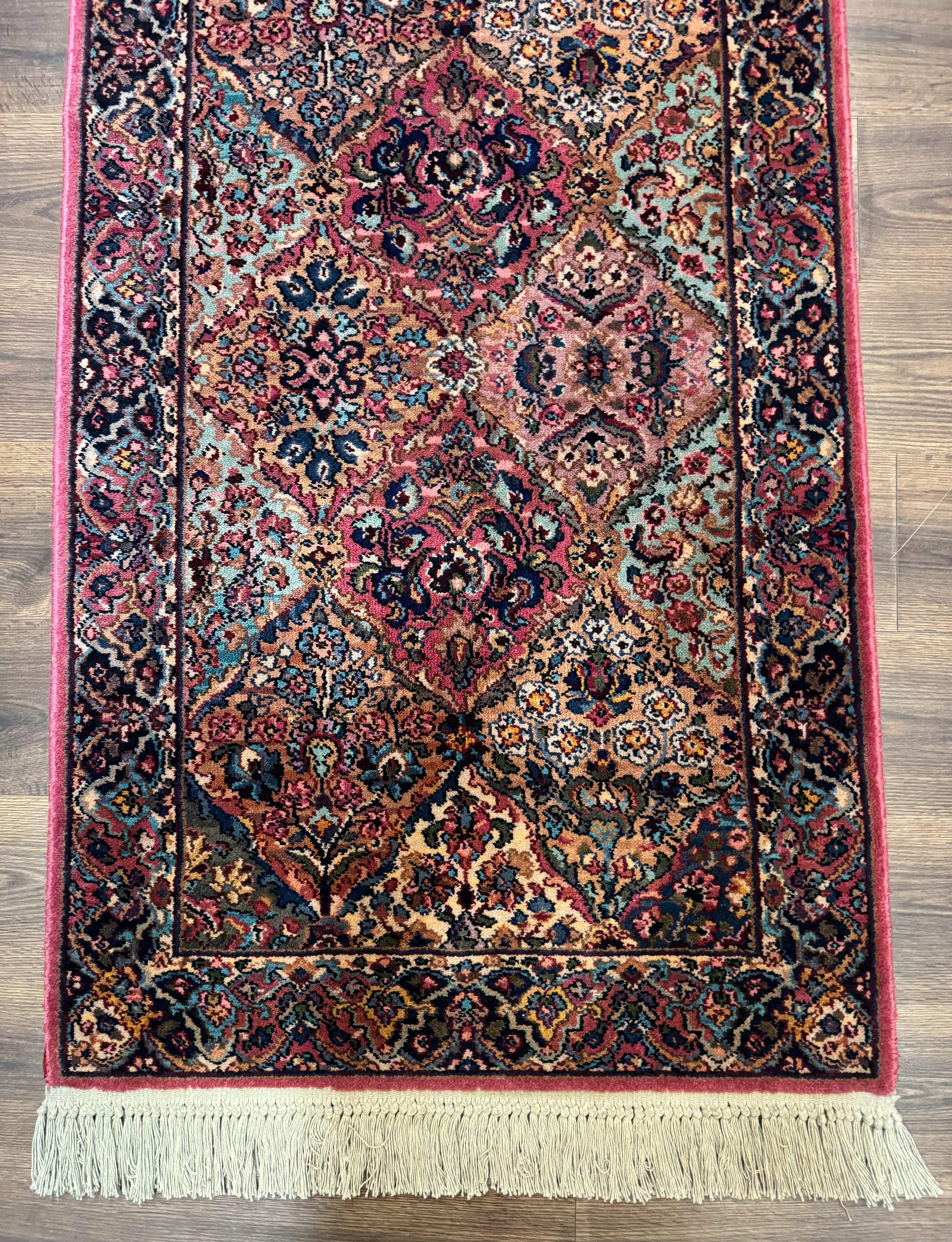 Karastan Runner Rug 3x12 Multicolor Panel Kirman #717, Wool Hallway Rug 3 x 12 - Jewel Rugs