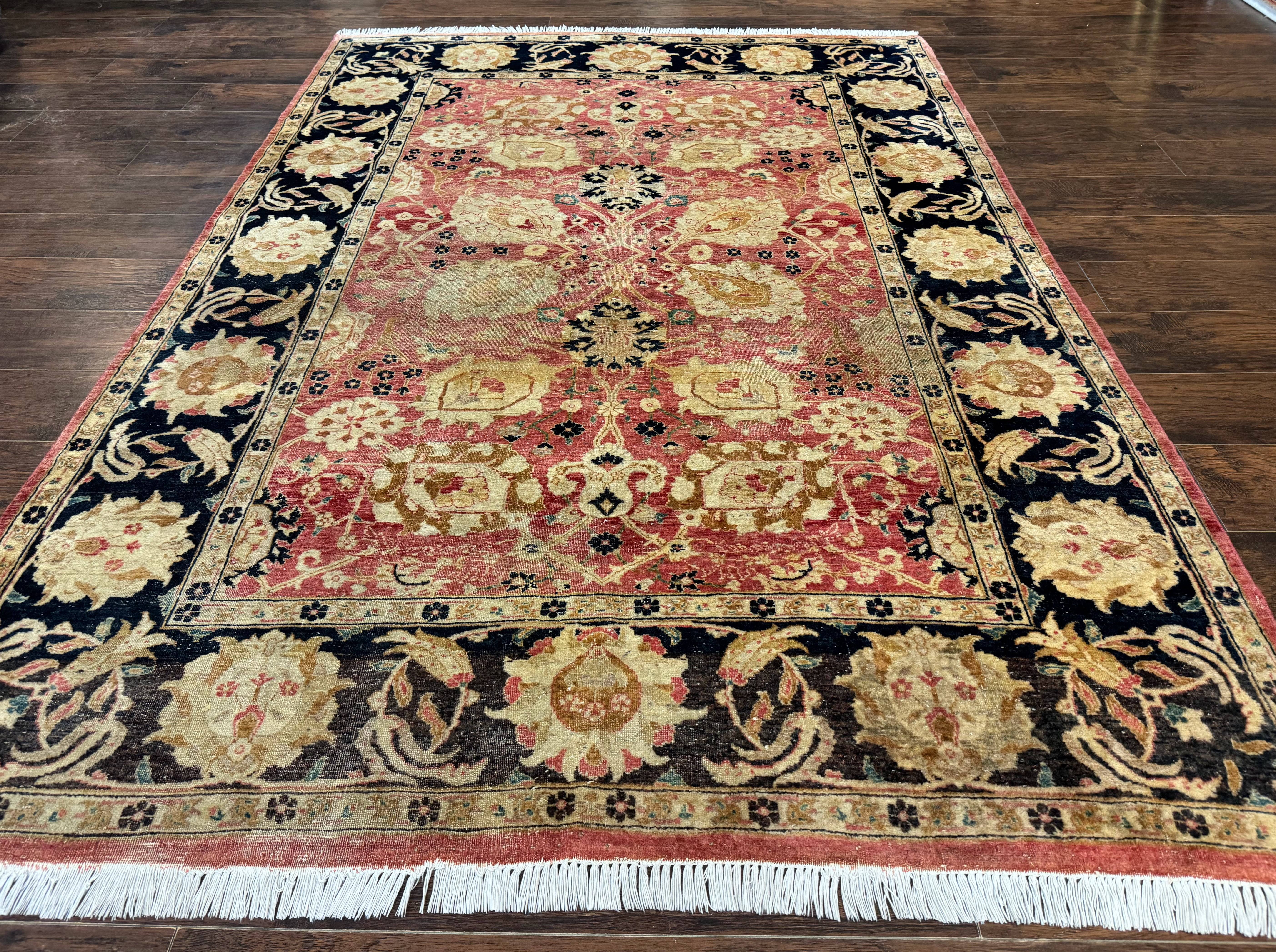 Indian Agra Rug 6x9, Allover Pattern, Traditional Wool Oriental Carpet - Jewel Rugs