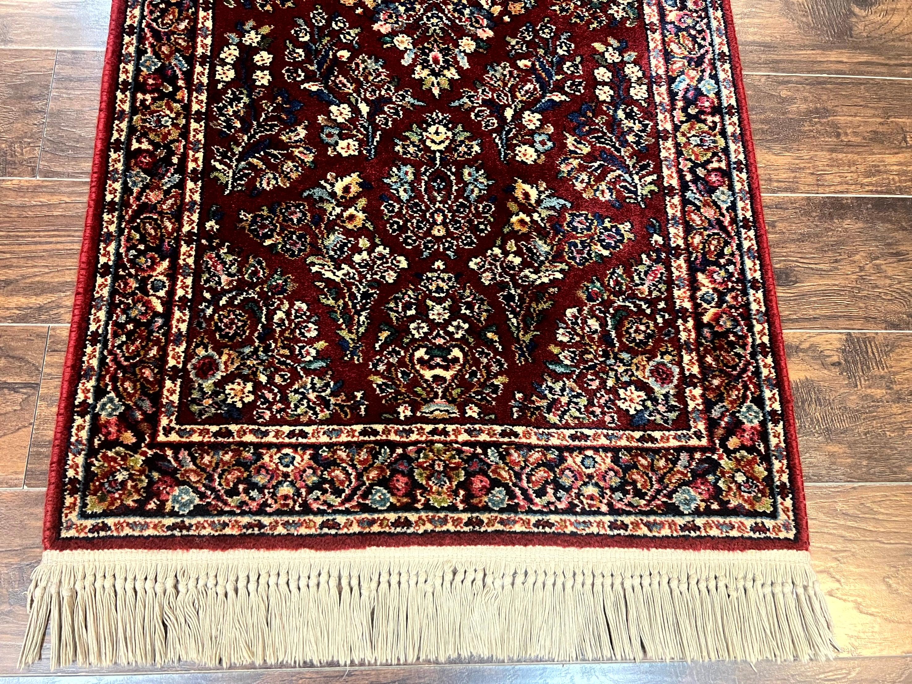Karastan Rug 3x5 Red Sarouk #785, Small Karastan Wool Pile Rug, Original 700 Series, Discontinued Vintage Karastan Carpet - Jewel Rugs