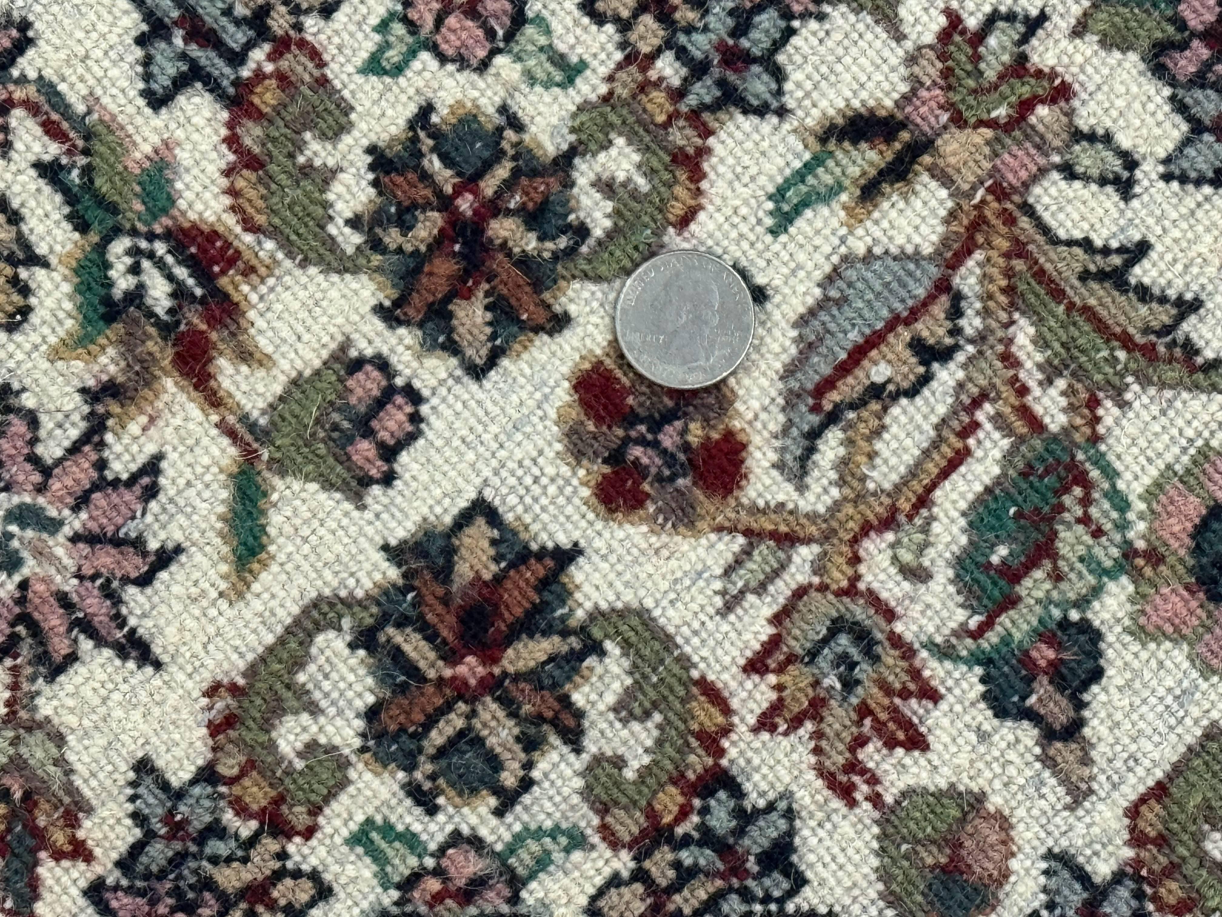 Indo Persian Round Rug 7x7, Wool, Vintage, Handmade, Large Round Oriental Carpet - Jewel Rugs