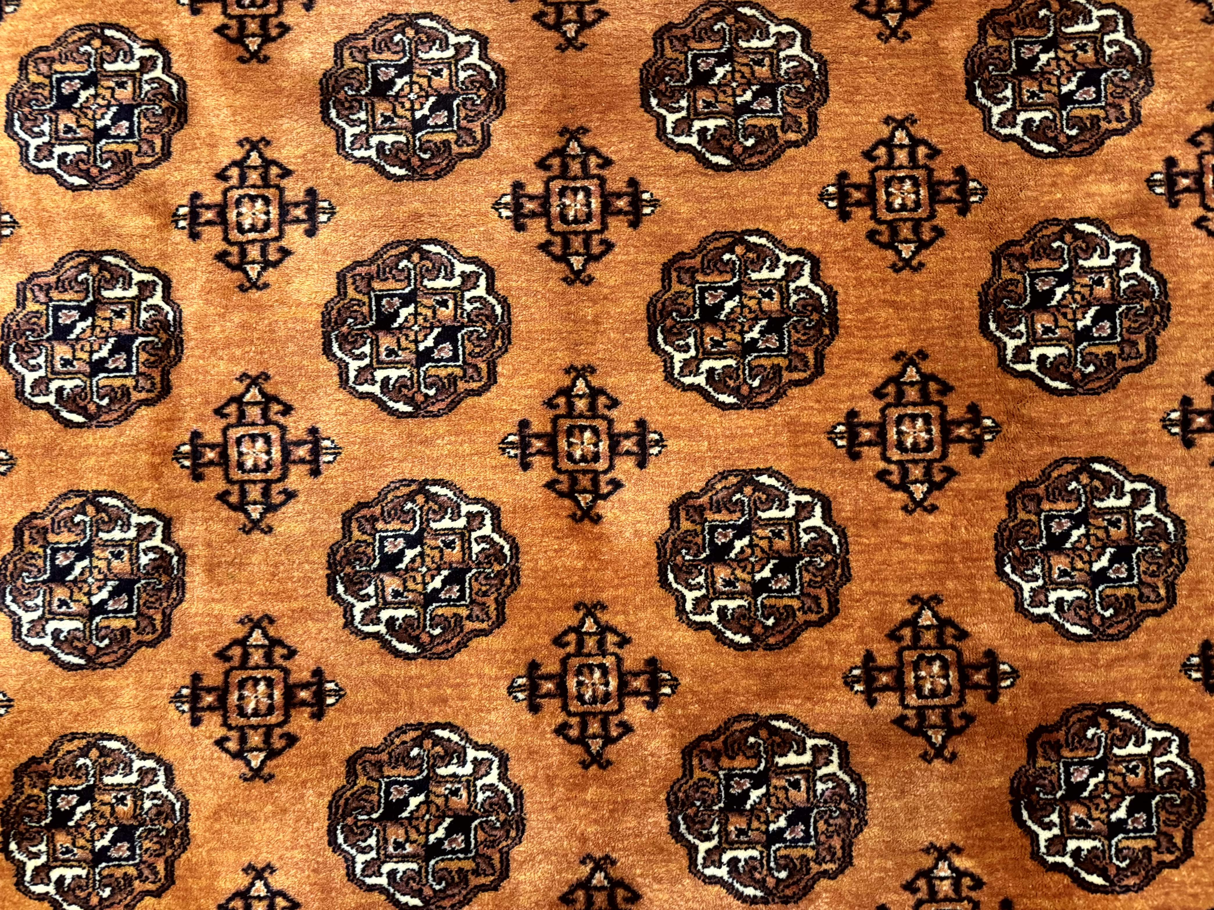 8.8 x 12 Karastan Golden Bokhara Rug #716, Wool Turkoman Carpet, Rare - Jewel Rugs