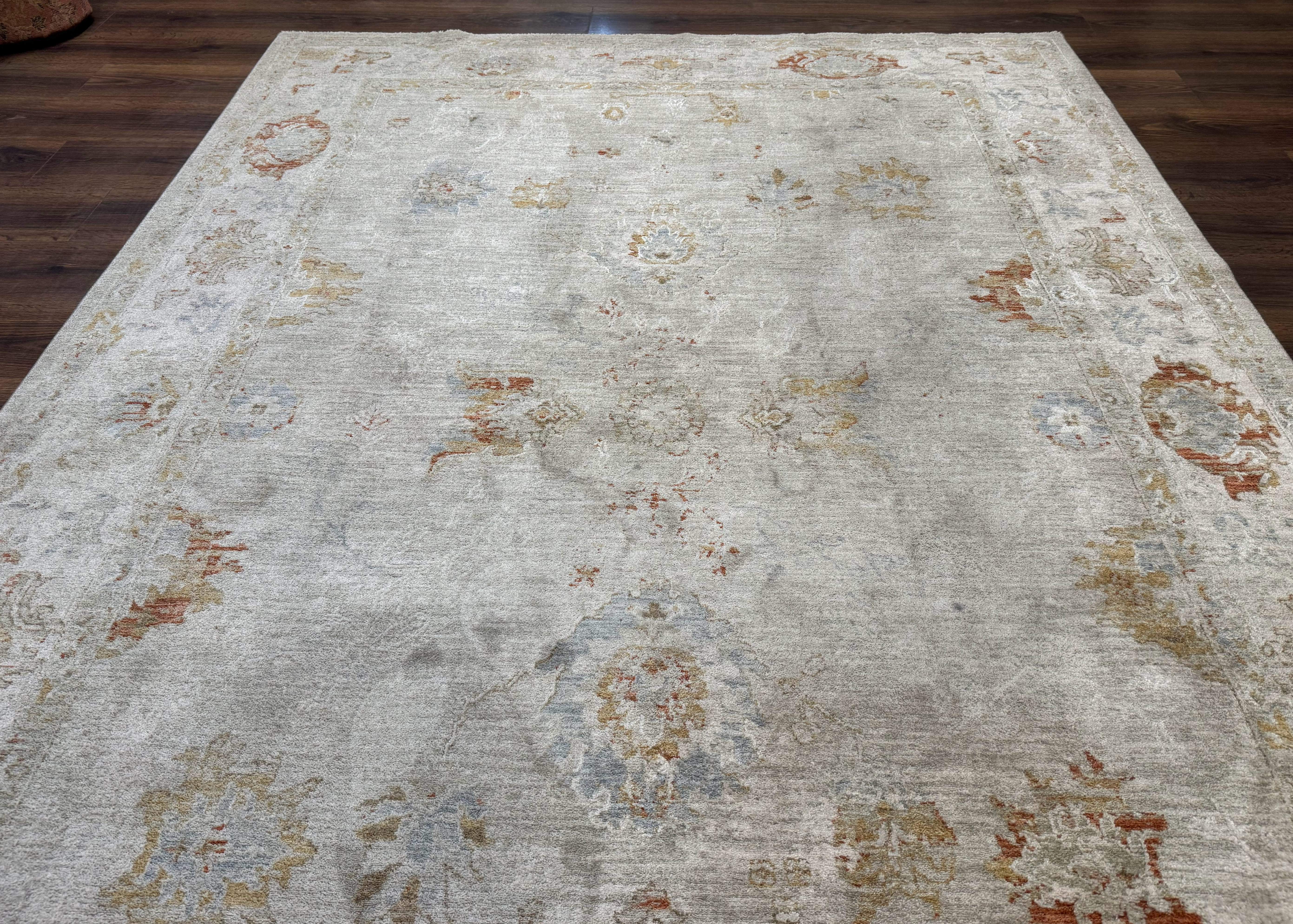 Modern Turkish Oushak Rug 7x9, Netural Colors - Jewel Rugs