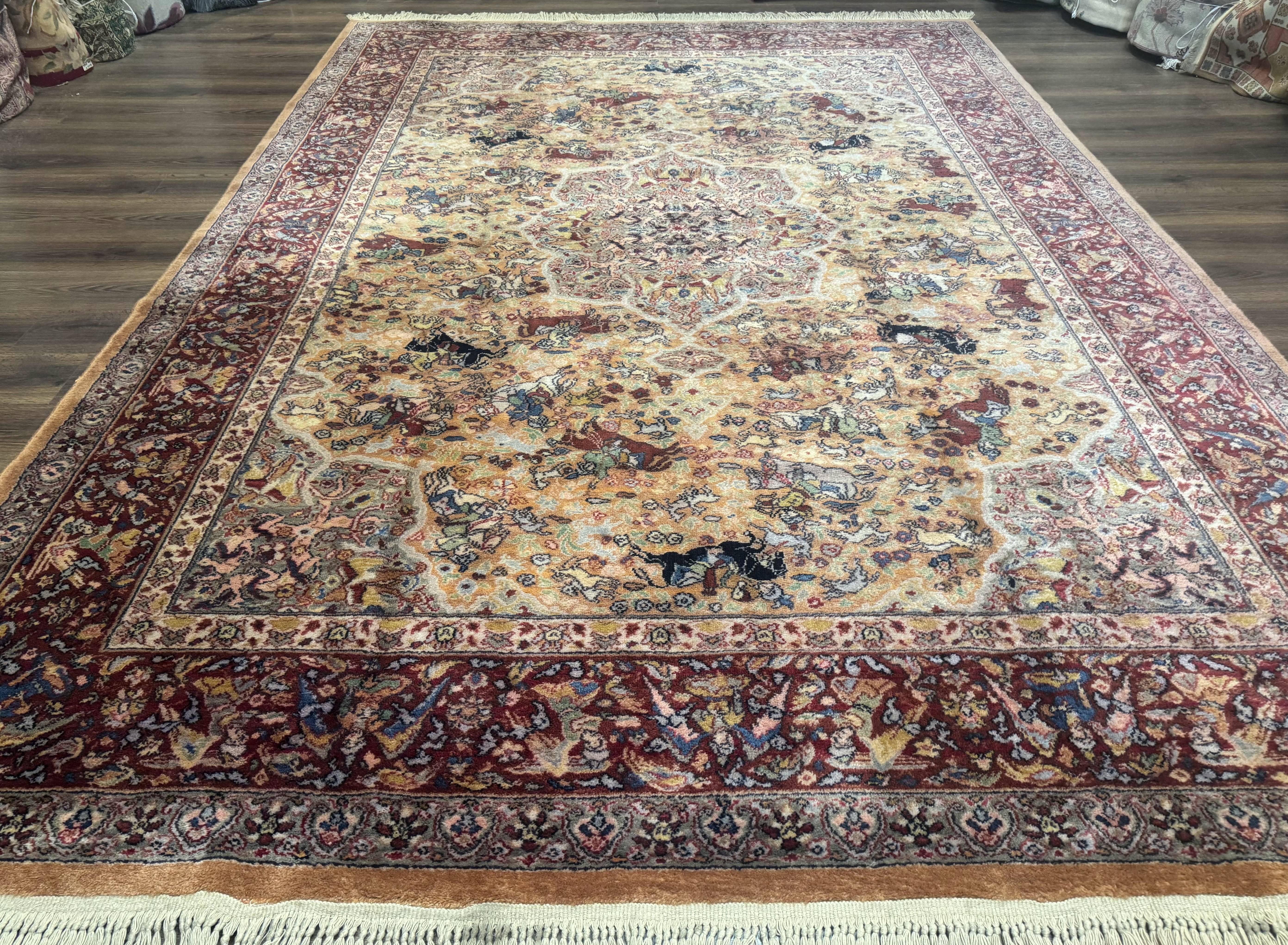 Karastan Rug 8.8 x 12 Persian Hunting #723, Wool Pile, Original 700 Series - Jewel Rugs