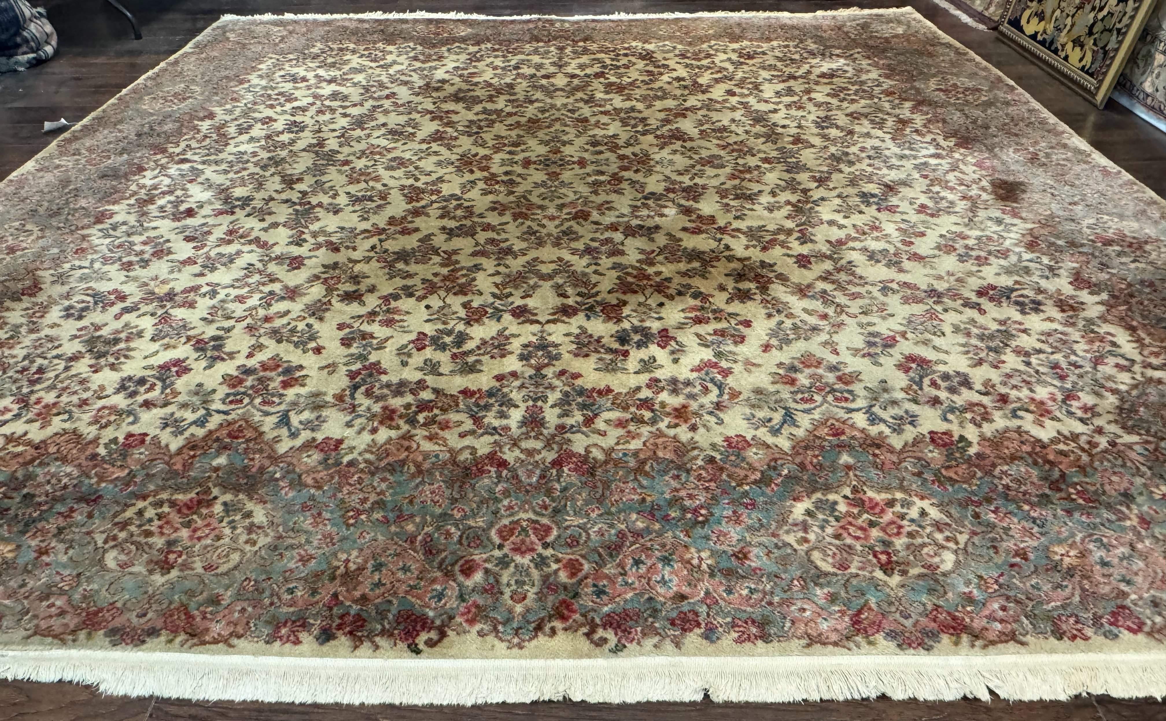 Karastan Kirman Rug #788, Wool Karastan Carpet 11x12, Unique Almost Square Size, Rare, Original 700 Series, Vintage Discontinued Karastan - Jewel Rugs