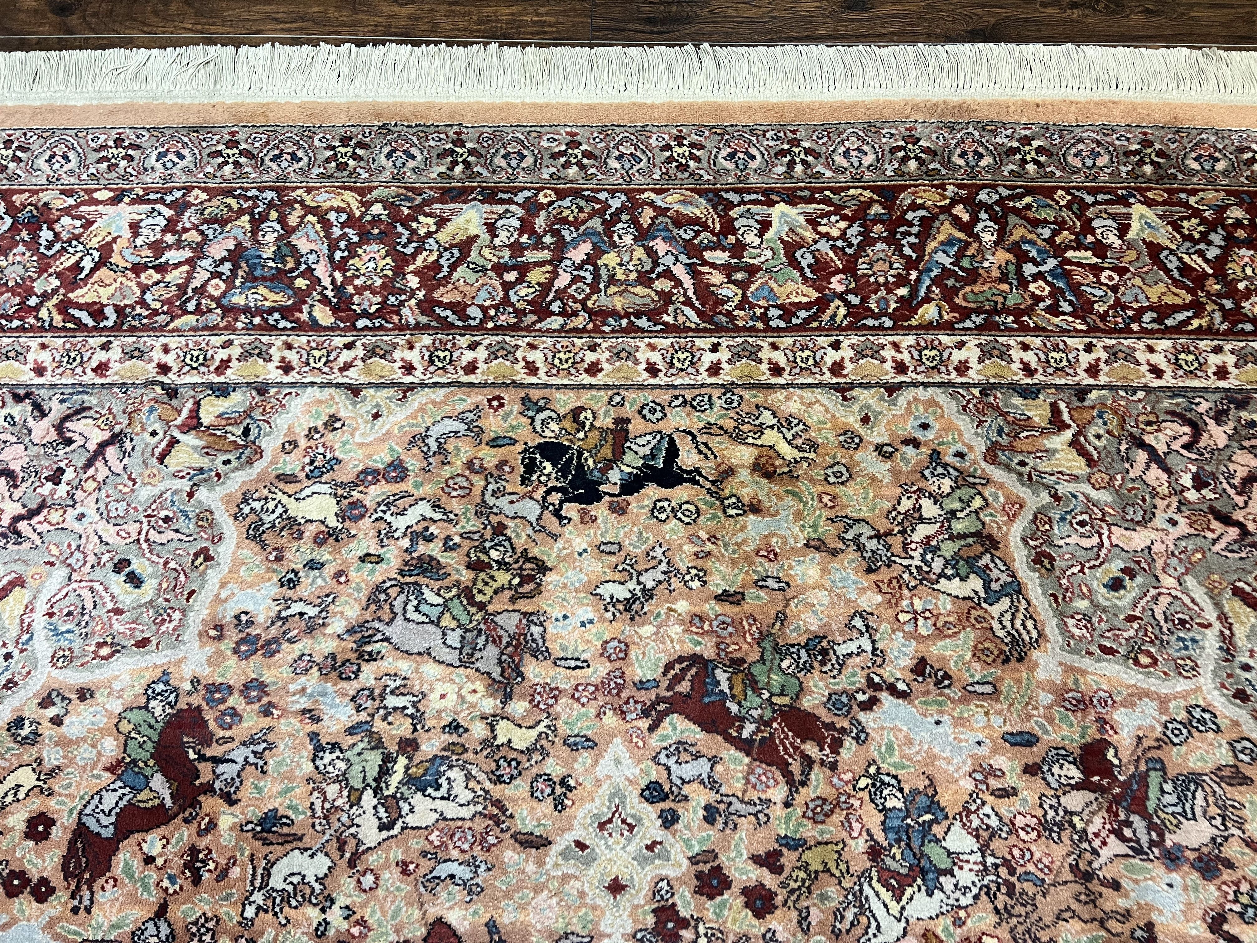 Karastan Rug 8.8 x 12 Persian Hunting Rug #723, Wool Pile Karastan Area Rug, Discontinued Original 700 Series Karastan Carpet, Room Sized - Jewel Rugs