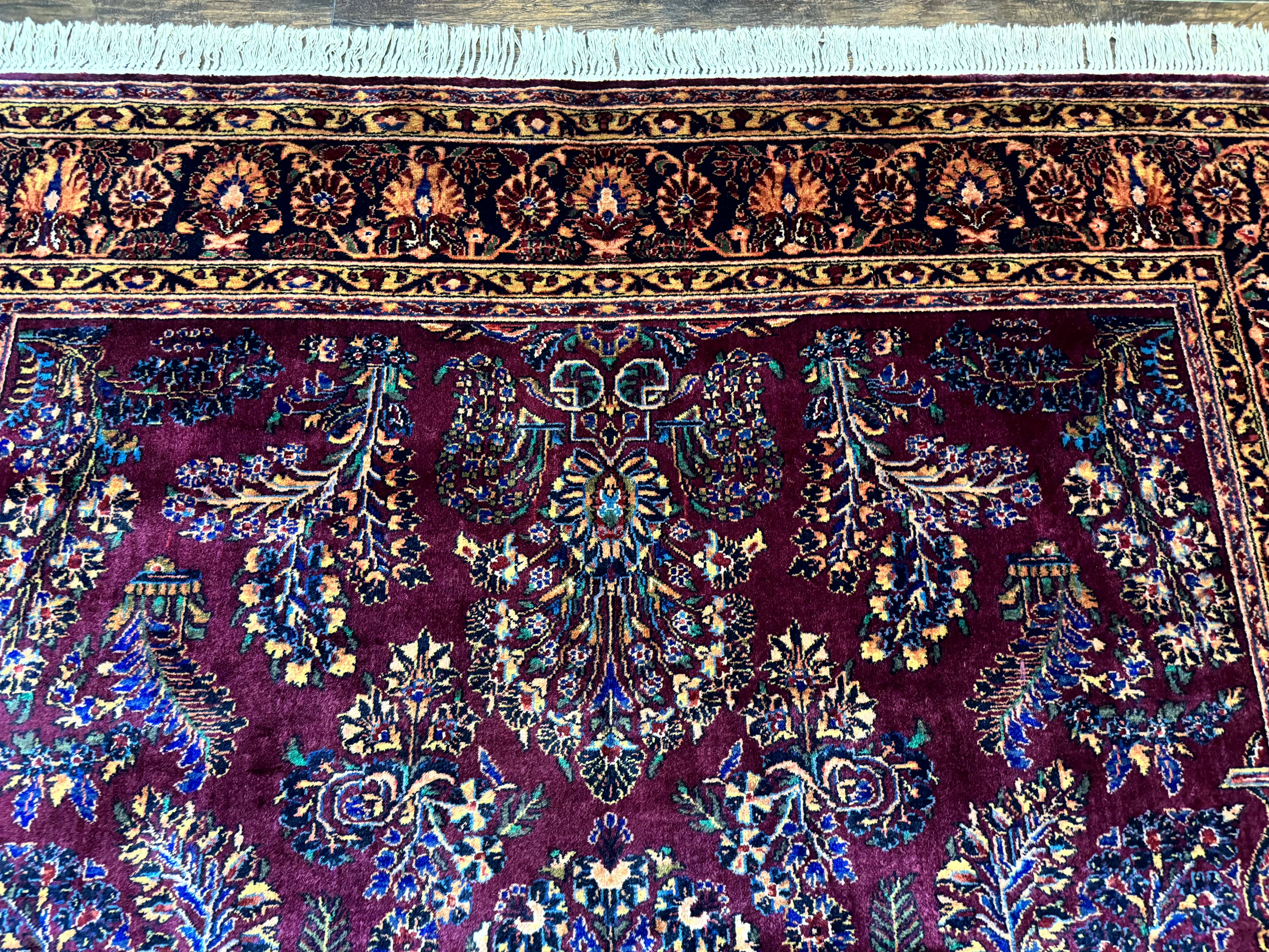 Antique Karastan Rug 8.6 x 12, Wool Pile, Vintage Discontinued Karastan Sarouk Lanamar - Jewel Rugs