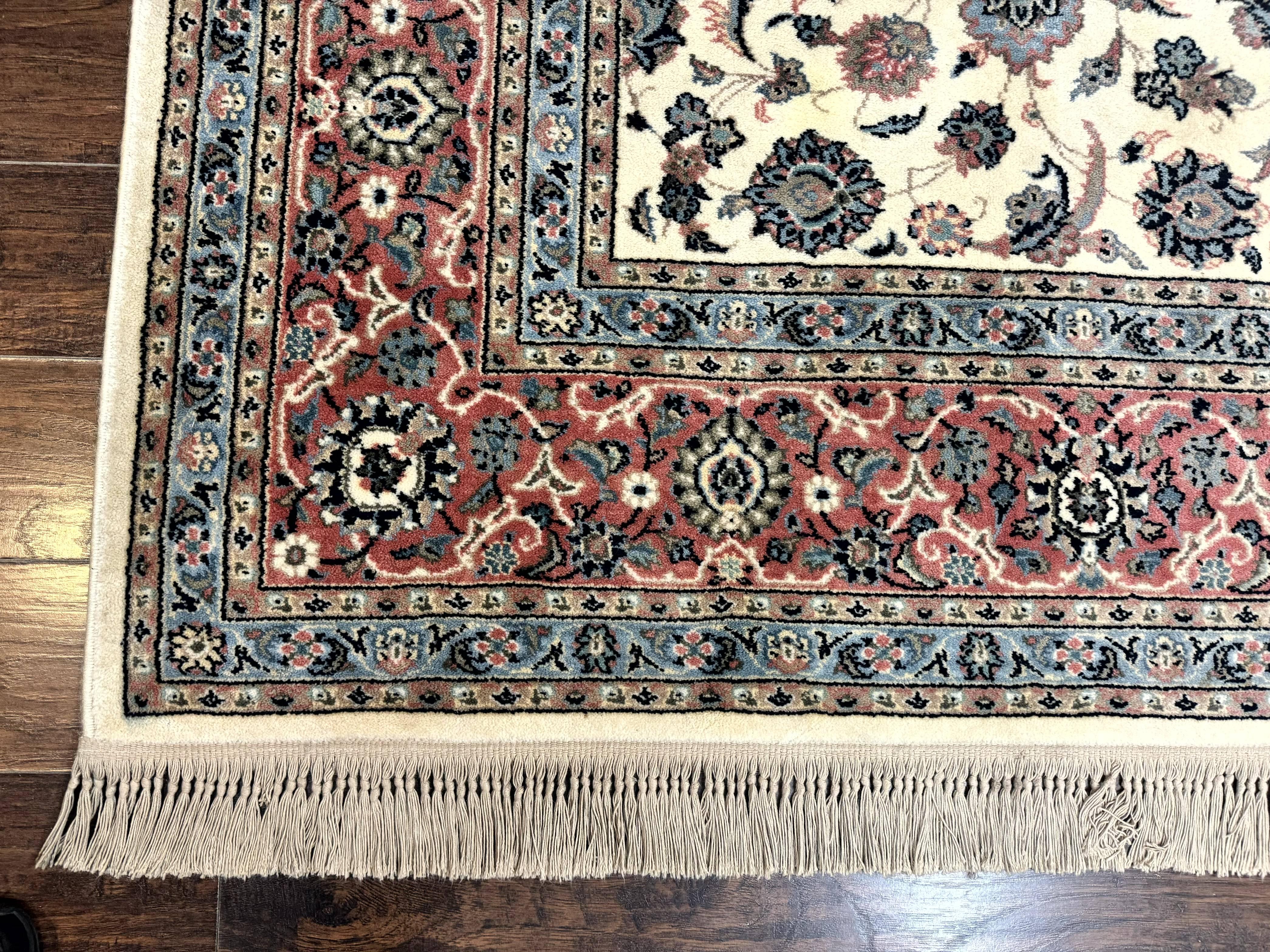 Karastan Rug 8.8 x 12, Ivory Rose Ka'shan #768, Wool Pile Karastan Carpet, Original 700 Series, Rare, Discontinued, Vintage - Jewel Rugs