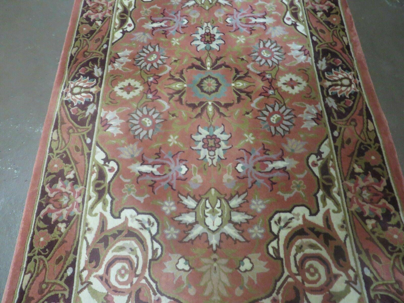 Chinese Wool Rug 3x5 Vintage Handmade Oriental Carpet Floral Medallion - Jewel Rugs