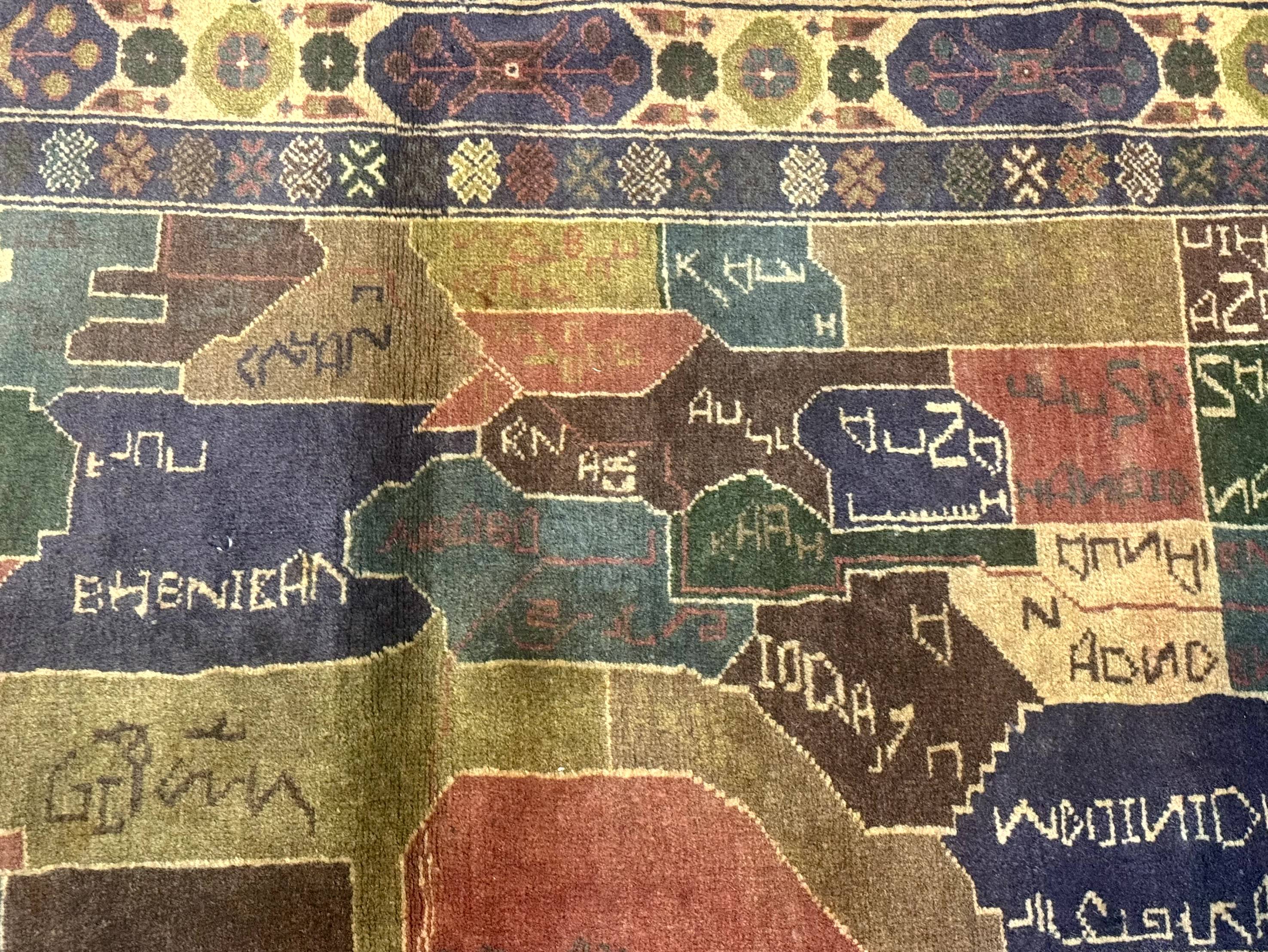 Afghan Rug 4x7, Map of Afghanistan, Tribal Rug, Balouch Rug, New - Jewel Rugs