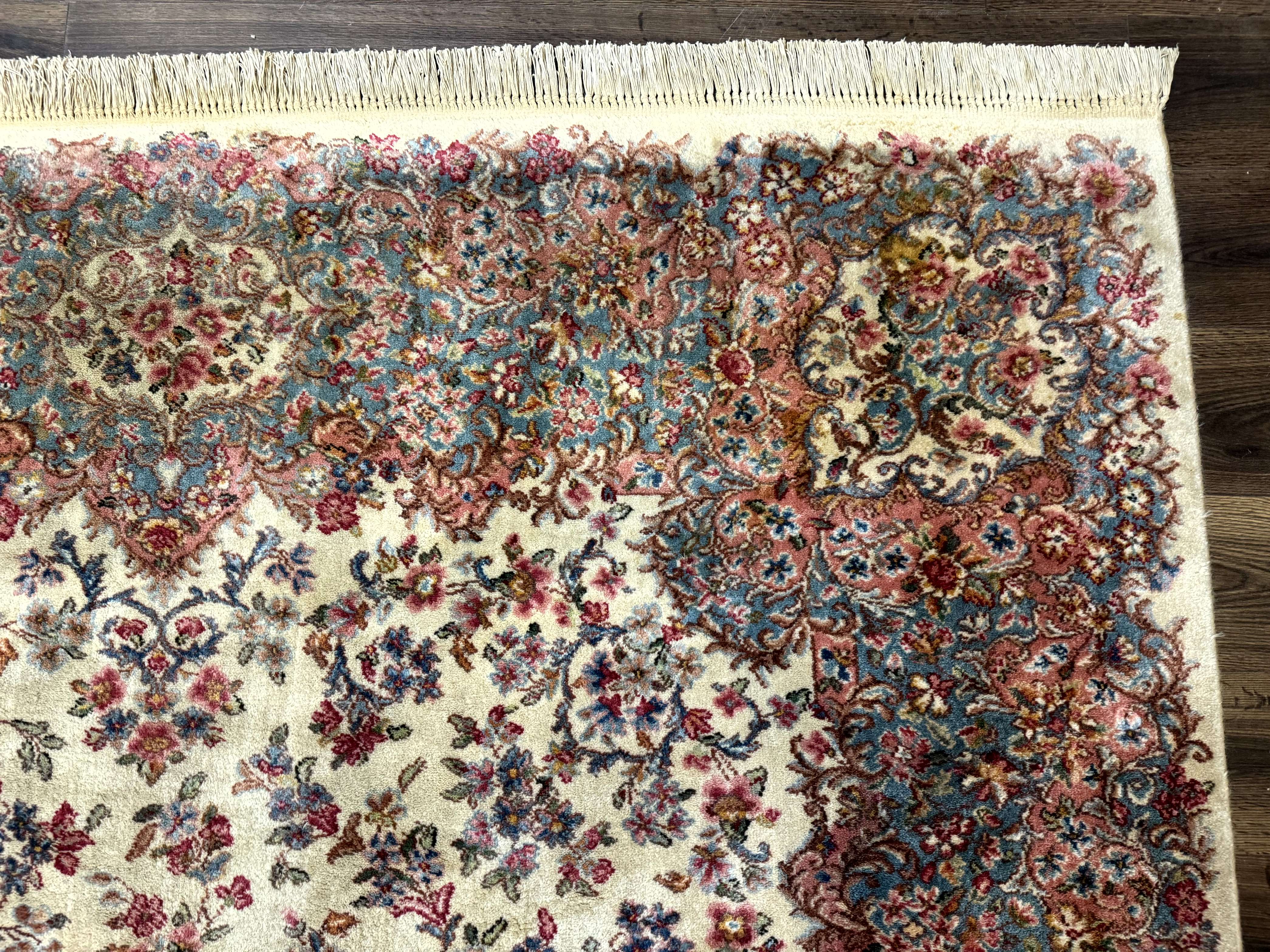 Karastan Rug 10x16 Ivory Kirman #788, Original 700 Series, Wool Pile Vintage Discontinued - Jewel Rugs