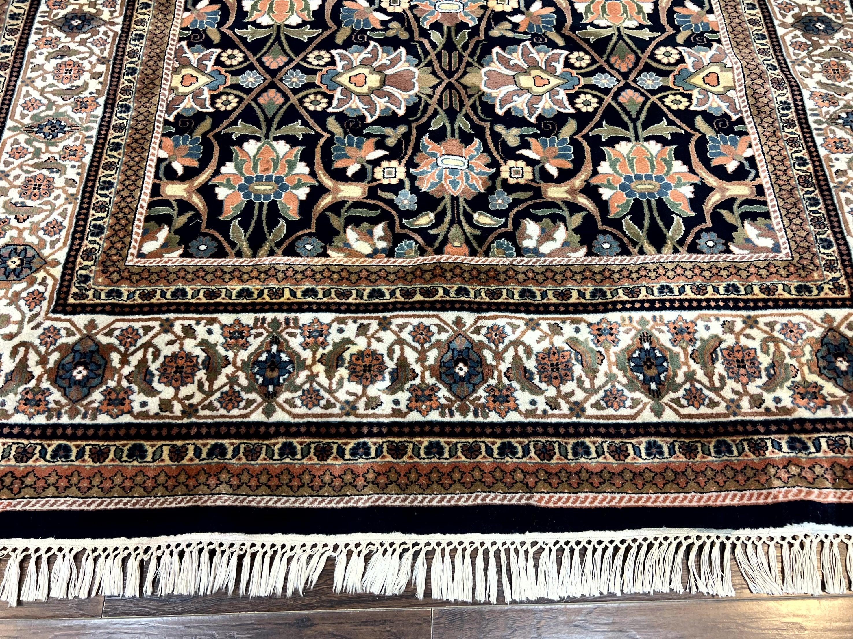 Indo Persian Bidjar Rug 6x10, Vintage Handmade Wool Carpet, Allover Pattern - Jewel Rugs