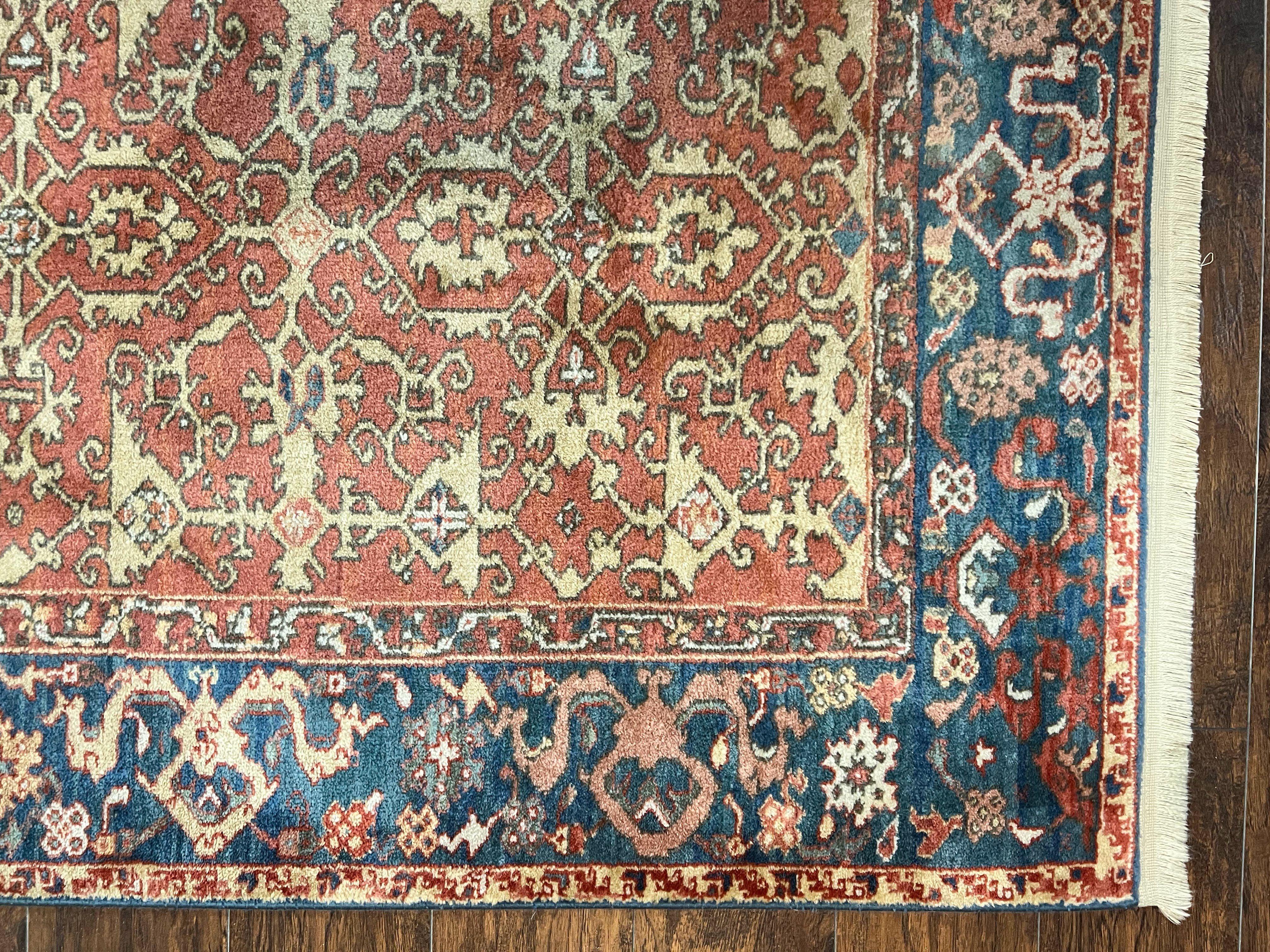 Karastan Rug 4x6, Williamsburg Ushak #552, Vintage Discontinued Wool Pile Karastan Carpet, Hard to Find - Jewel Rugs